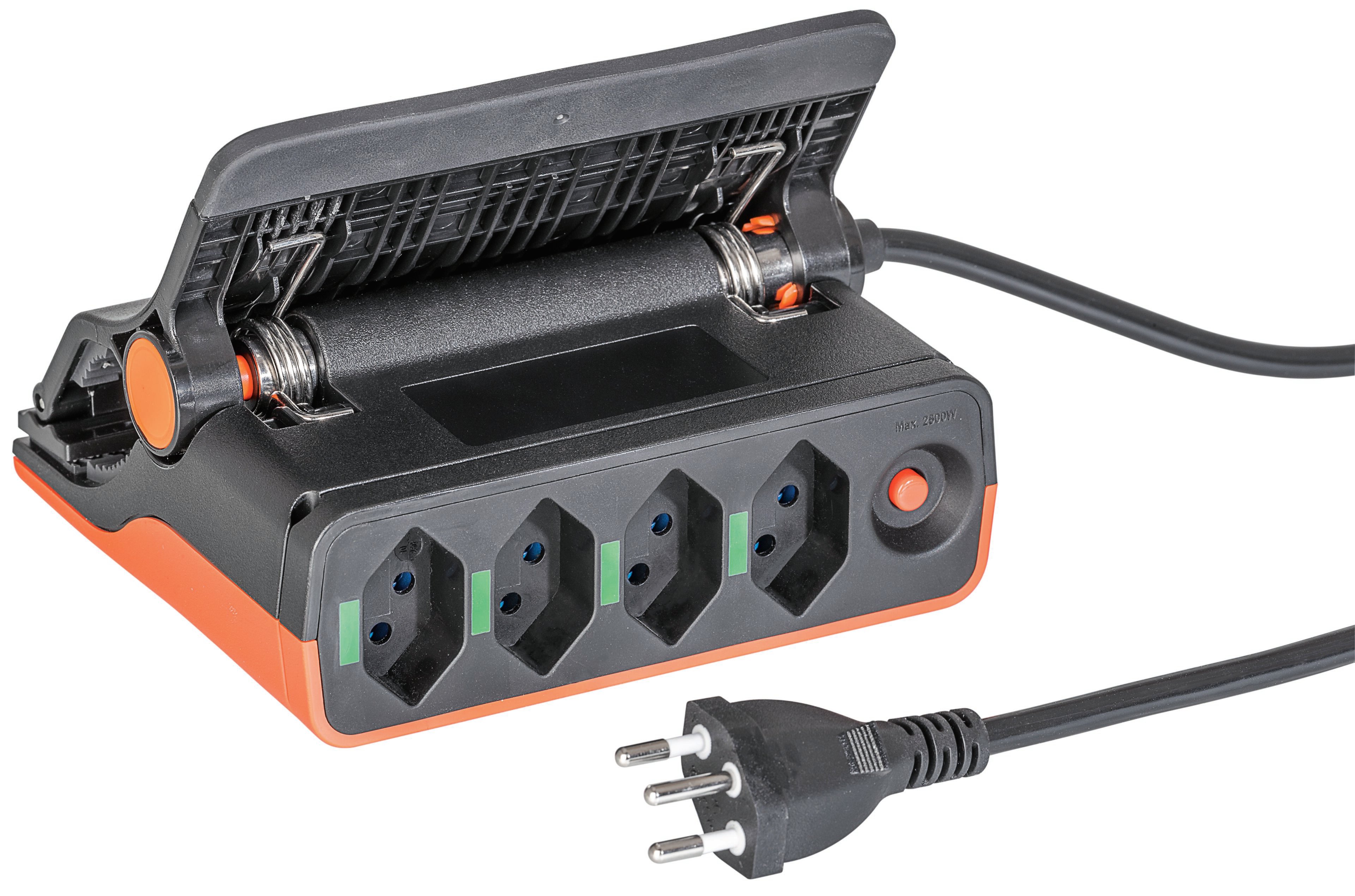 Multiprise avec clip 4 x T13, 3 m