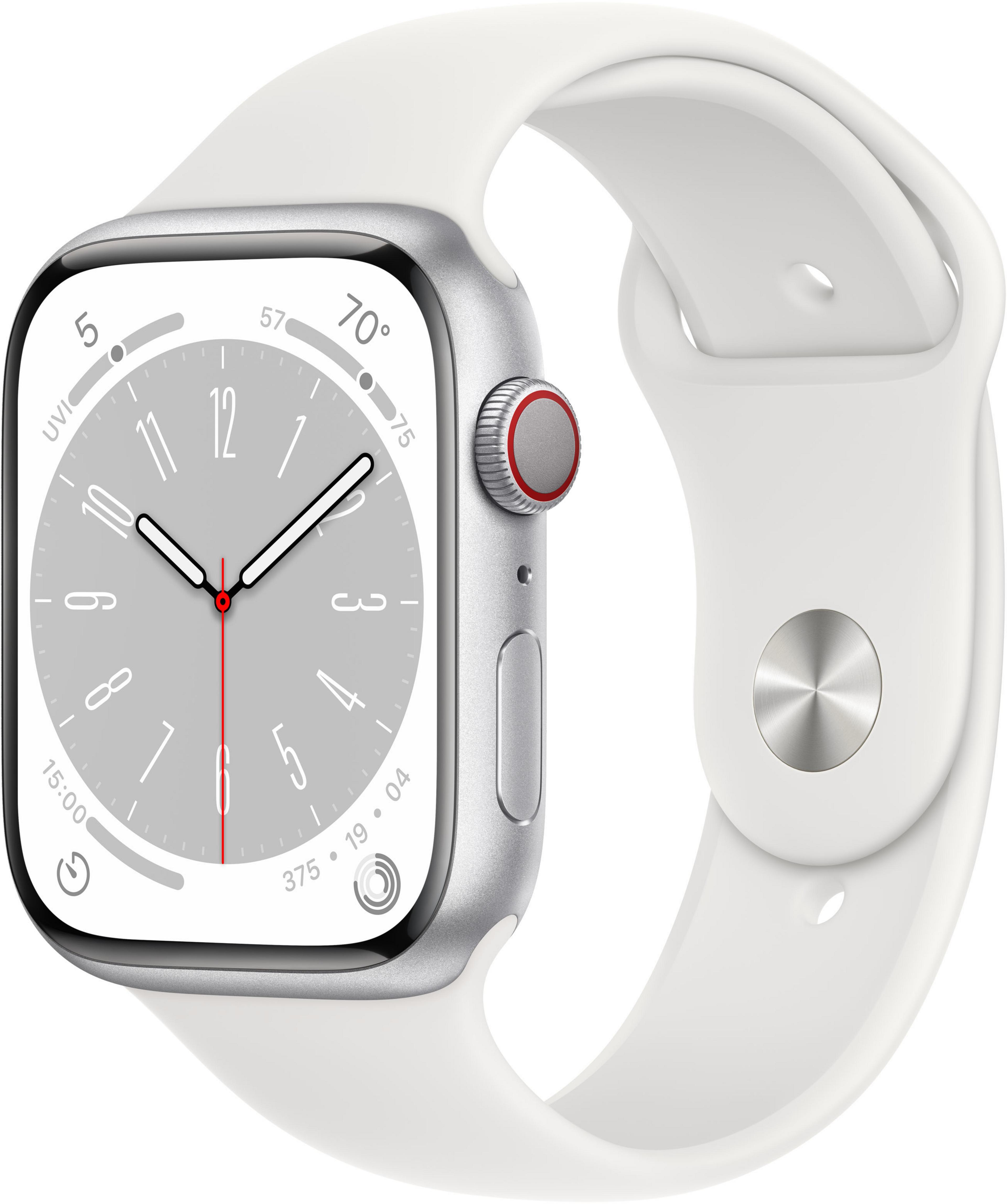 Apple Watch S8 GPS+LTE 45mm Alu silber