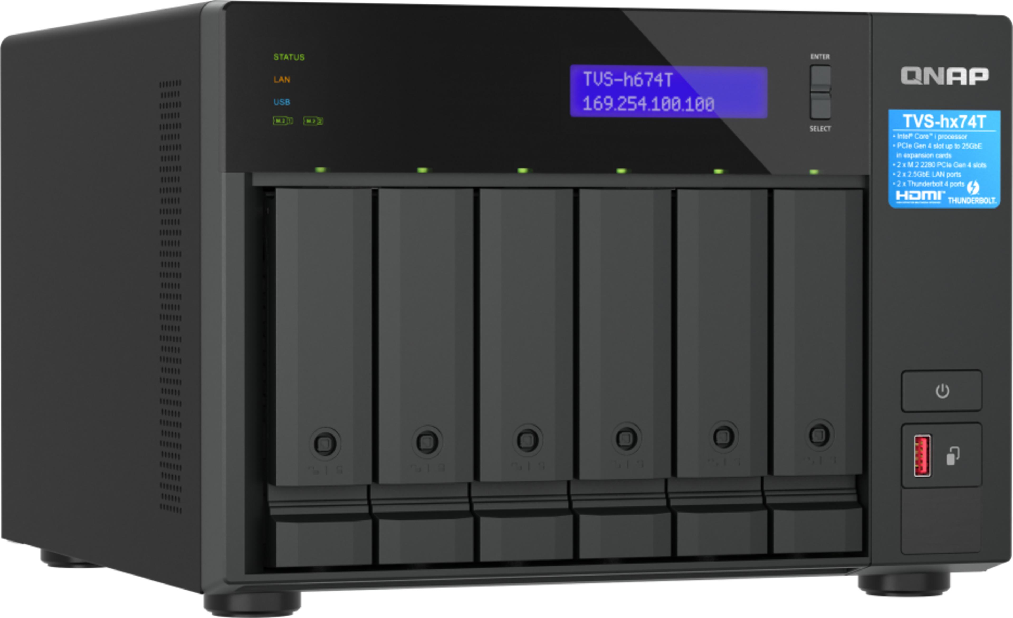 QNAP TVS-h674T 32GB 6-bay NAS
