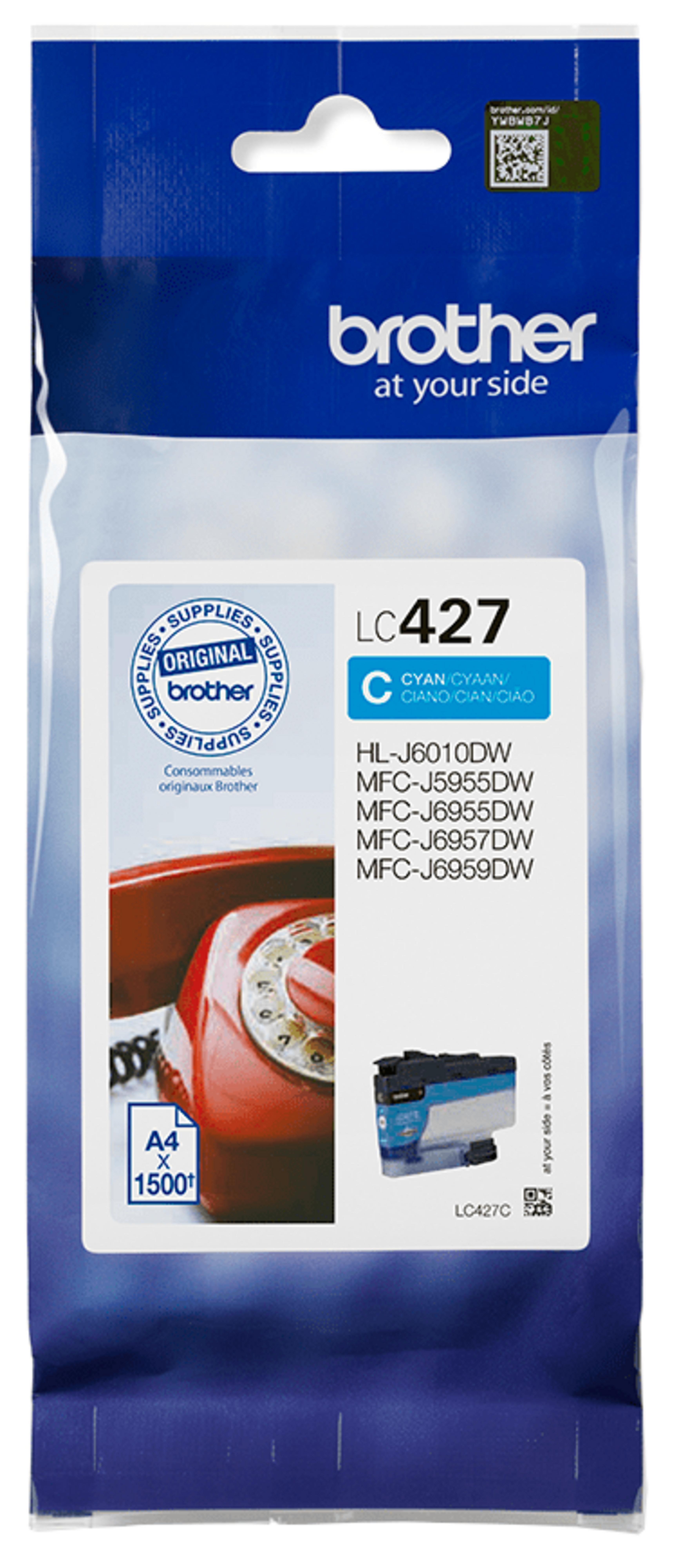 Encre Brother LC-427C, cyan