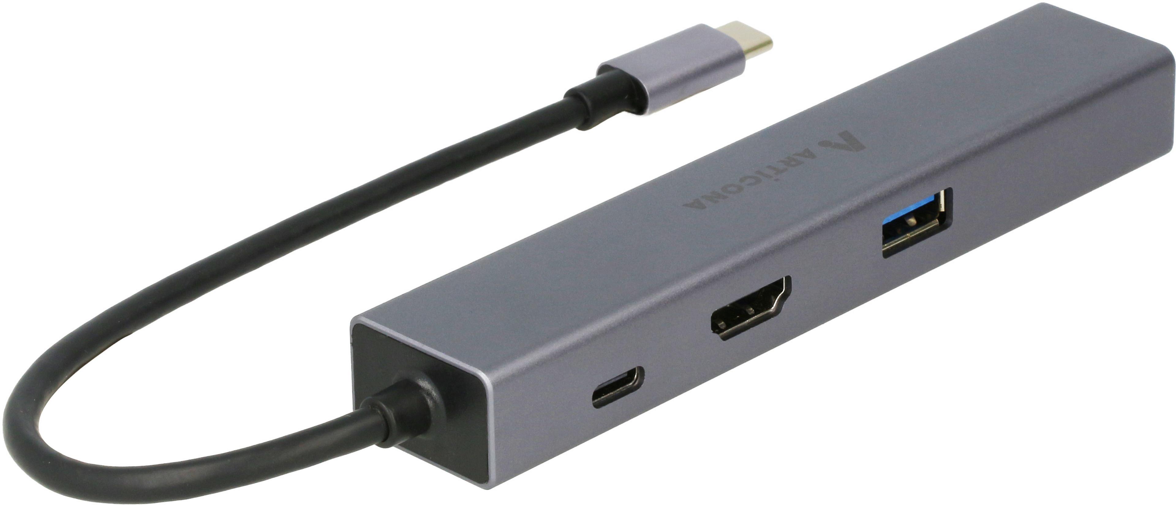 ARTICONA Adapter Type-C - HDMI/RJ45/USB