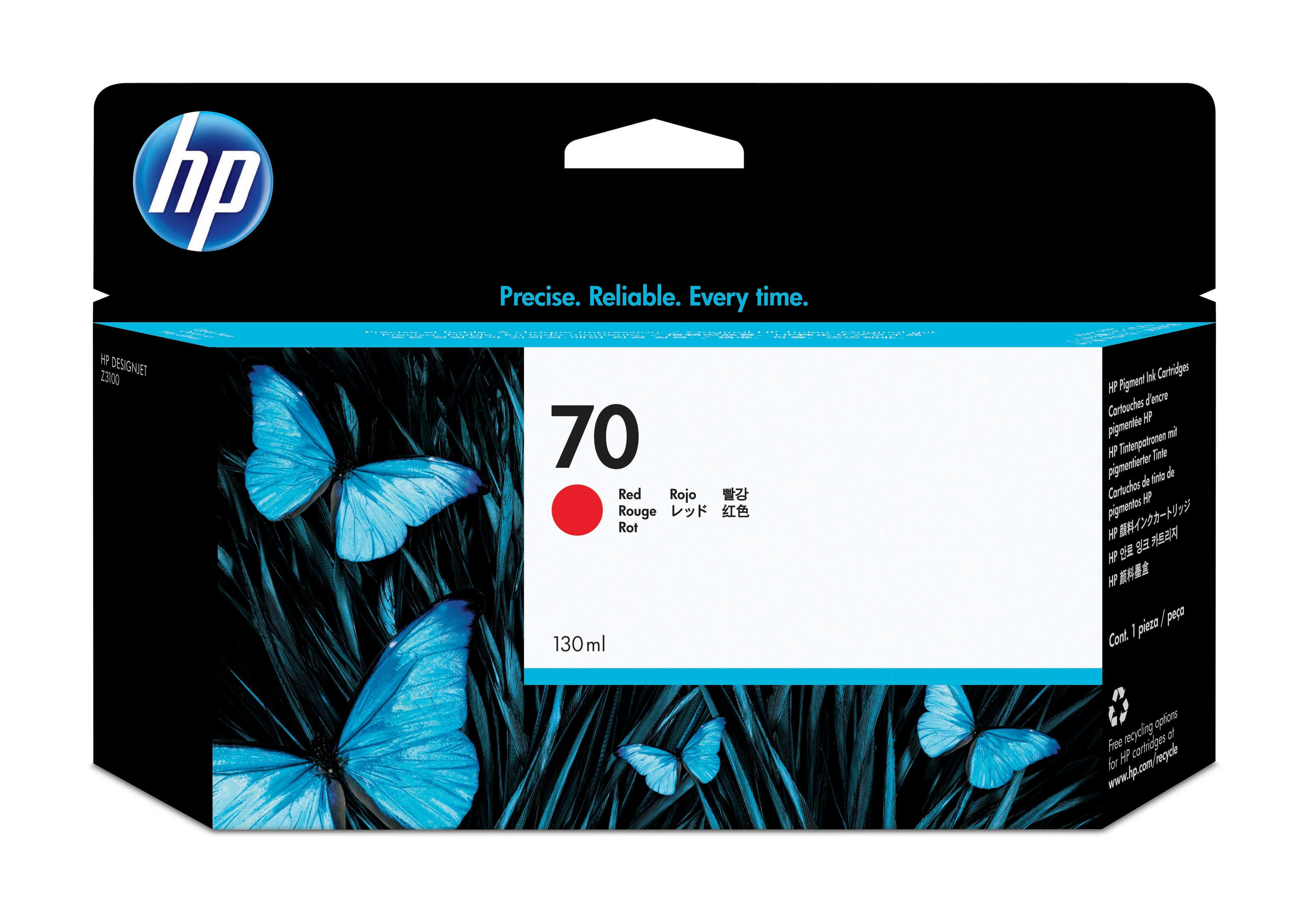 HP 70 Ink 130ml Red