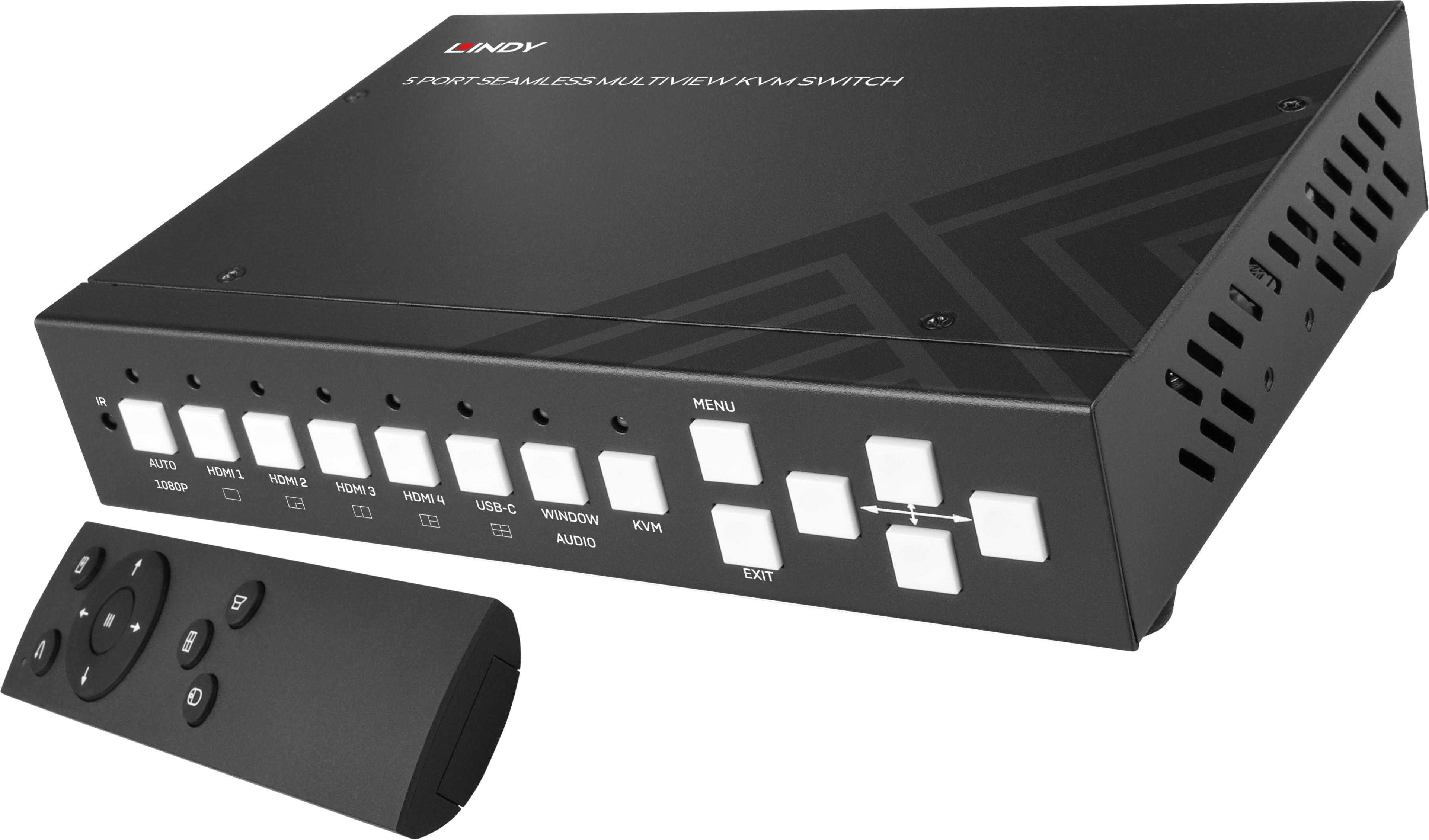 Switch KVM PLINDY HDMI/type C 5 ports