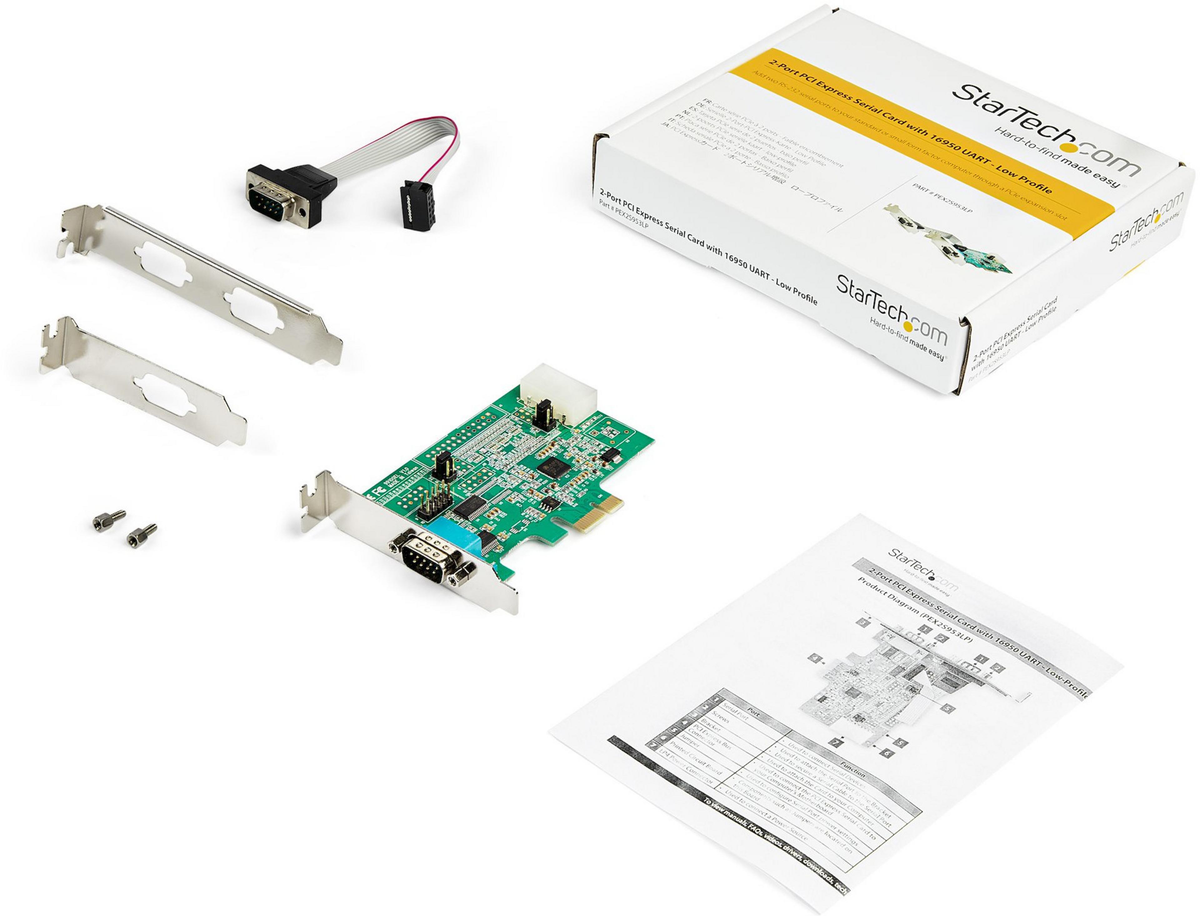 Carte PCIe StarTech 2 ports série RS232