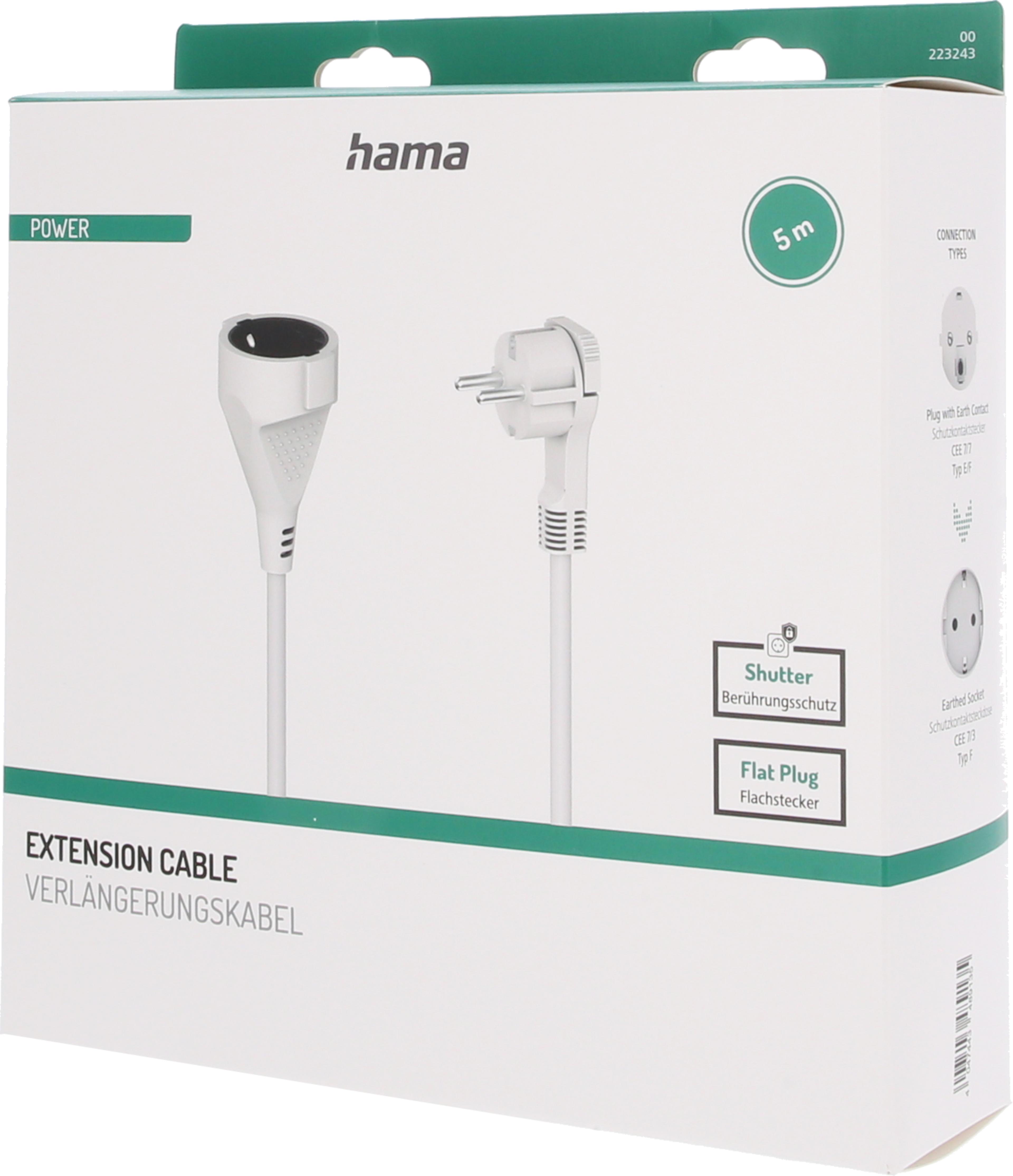 Power Cable Local/m Flush - Local/f 5m W