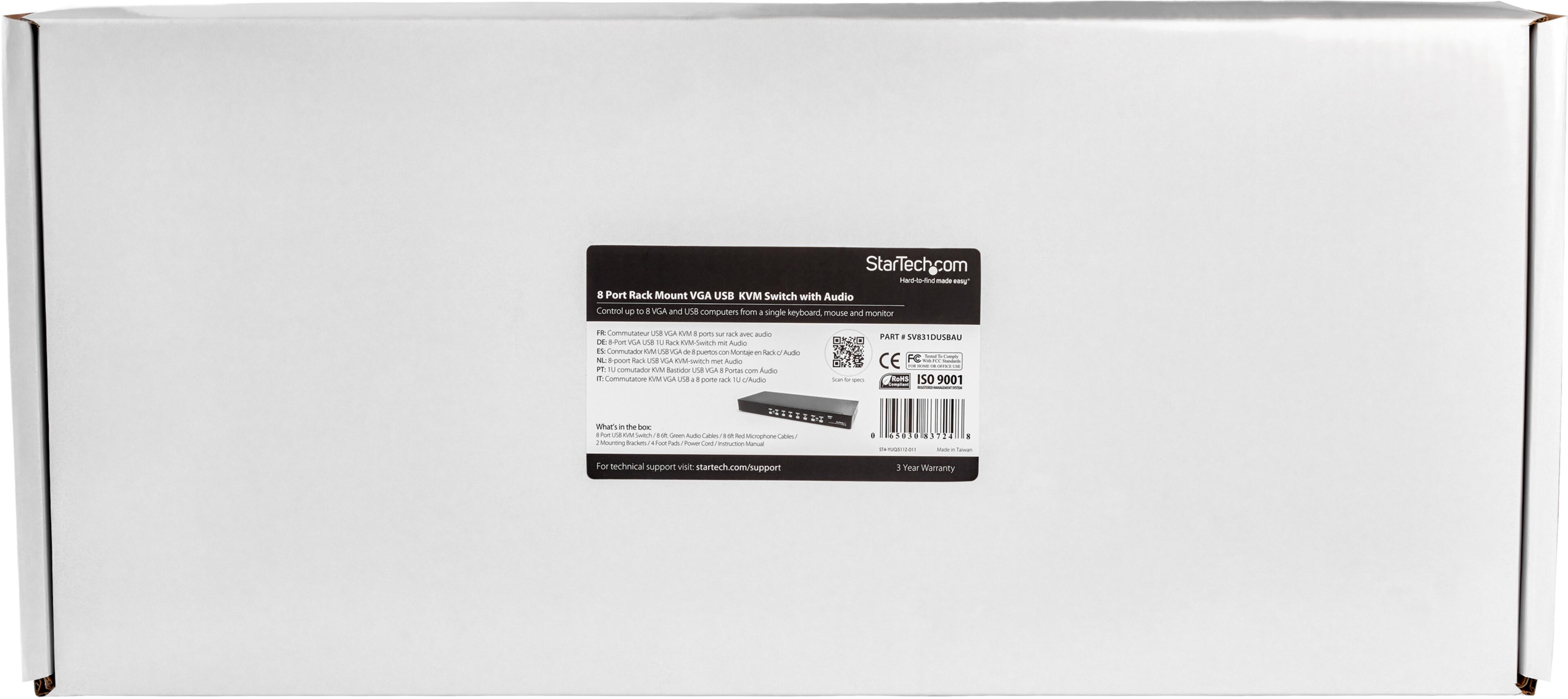 Switch KVM StarTech VGA 8 portas