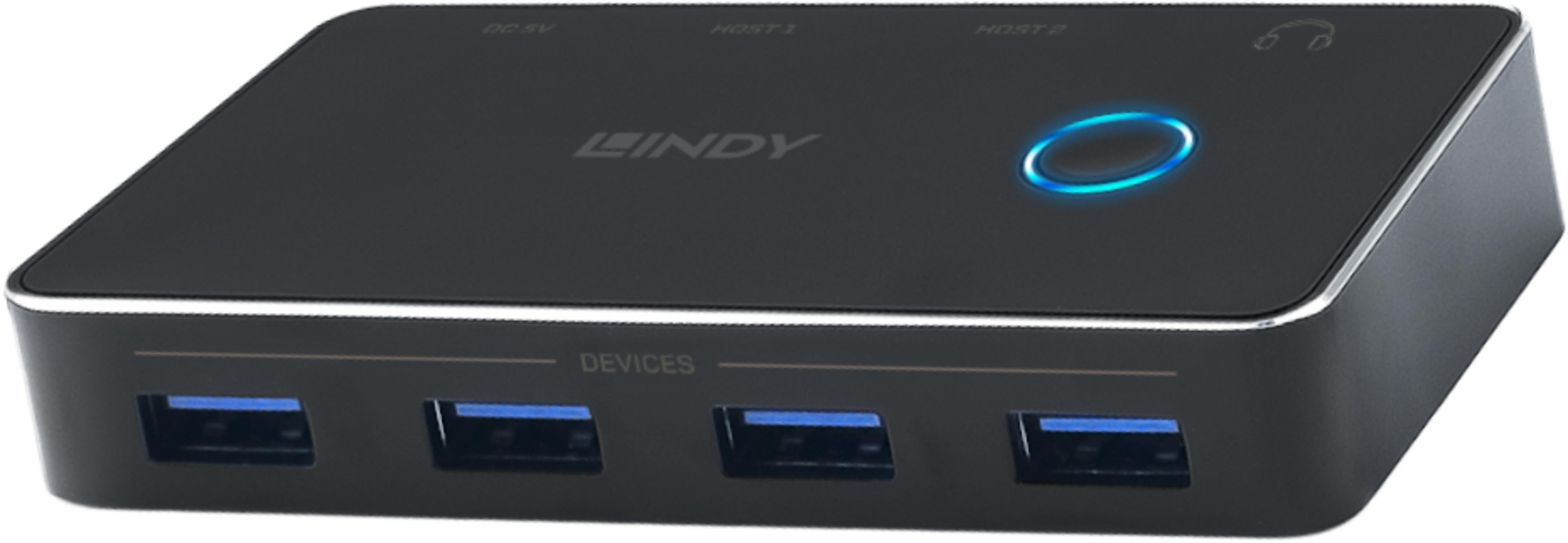 Appareil LINDY USB Share 2PC-4USB 3.0
