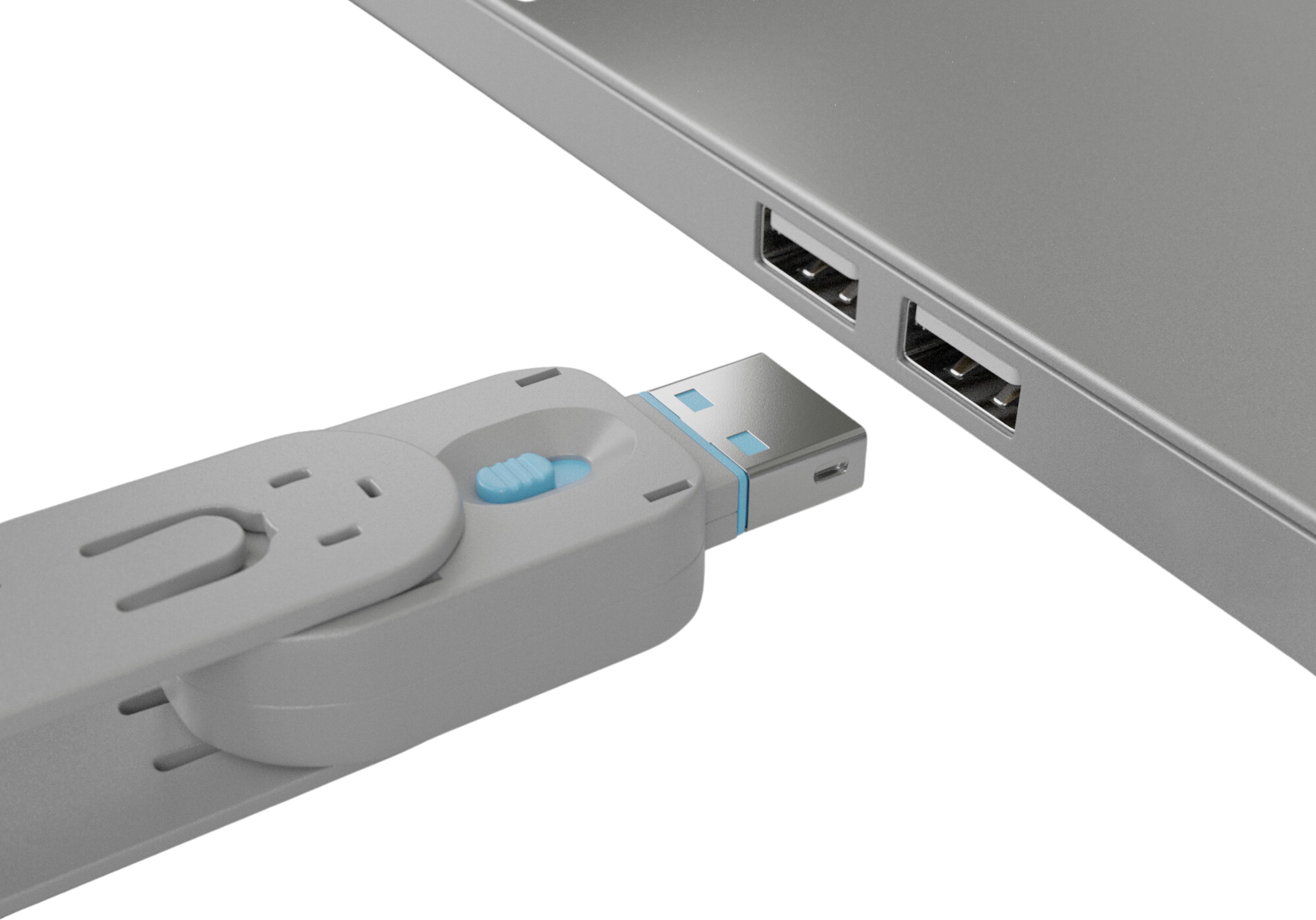 LINDY USB-A Port Blocker 4x/1x Key