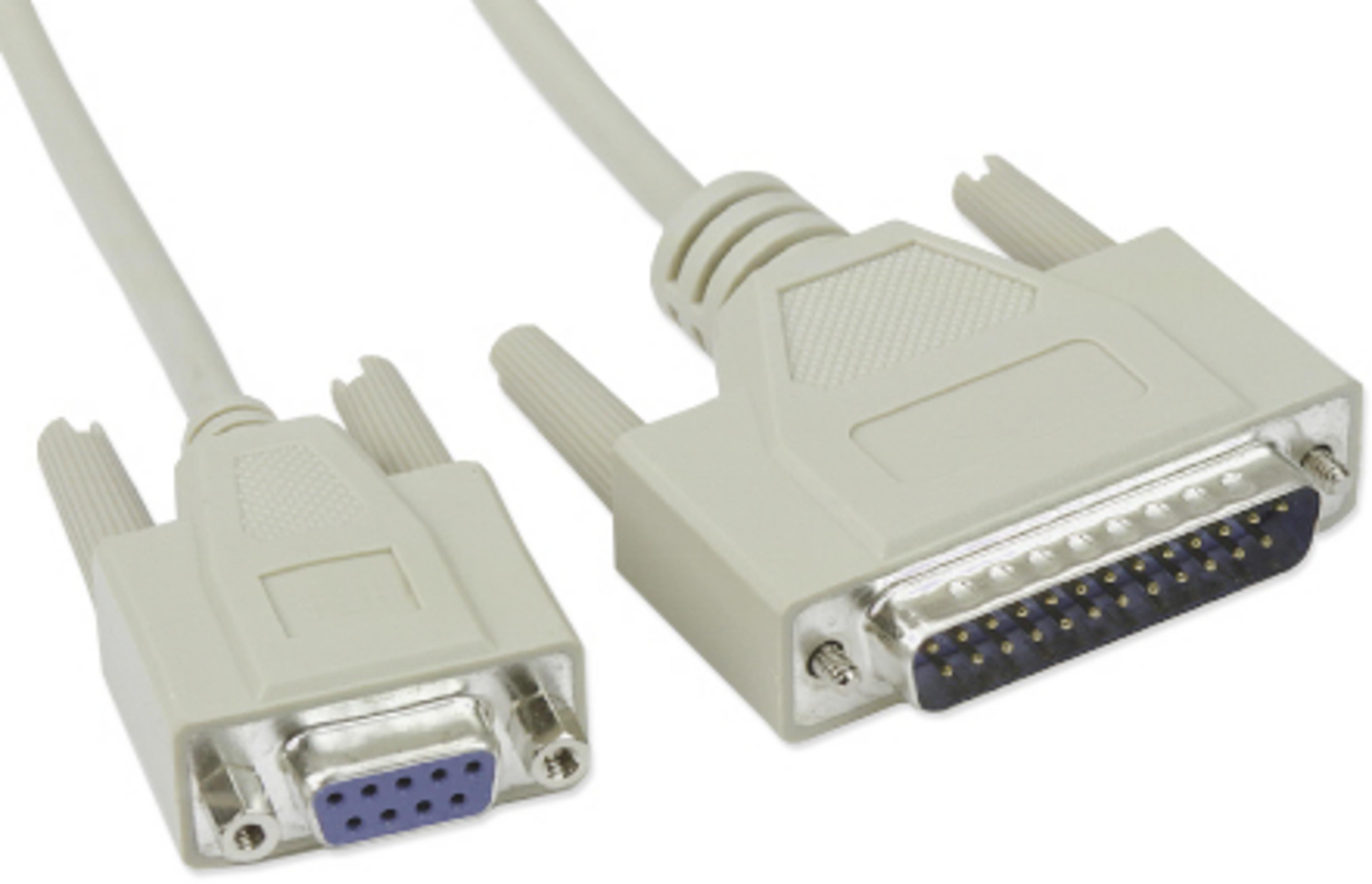 ARTICONA DB9-DB25 f/m nullmodemkábel 2 m