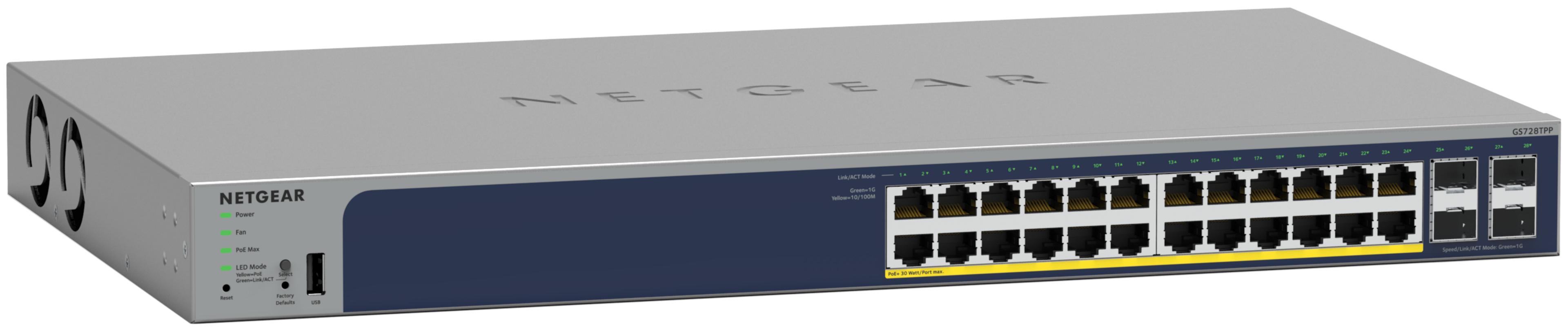 NETGEAR GS728TPPv3 PoE+ Smart Switch