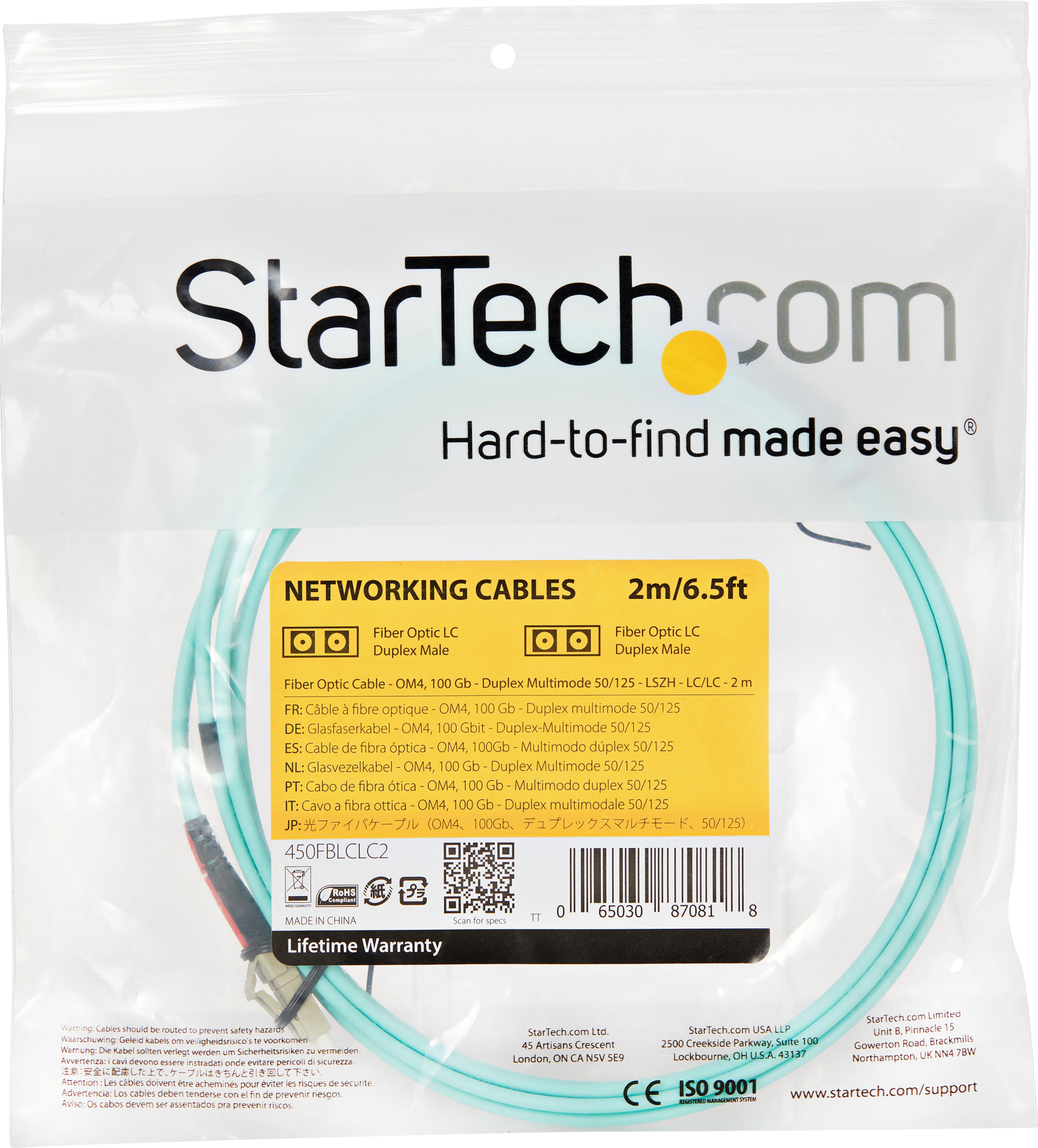 FO Duplex Patch Cable LC-LC 50µ 2m