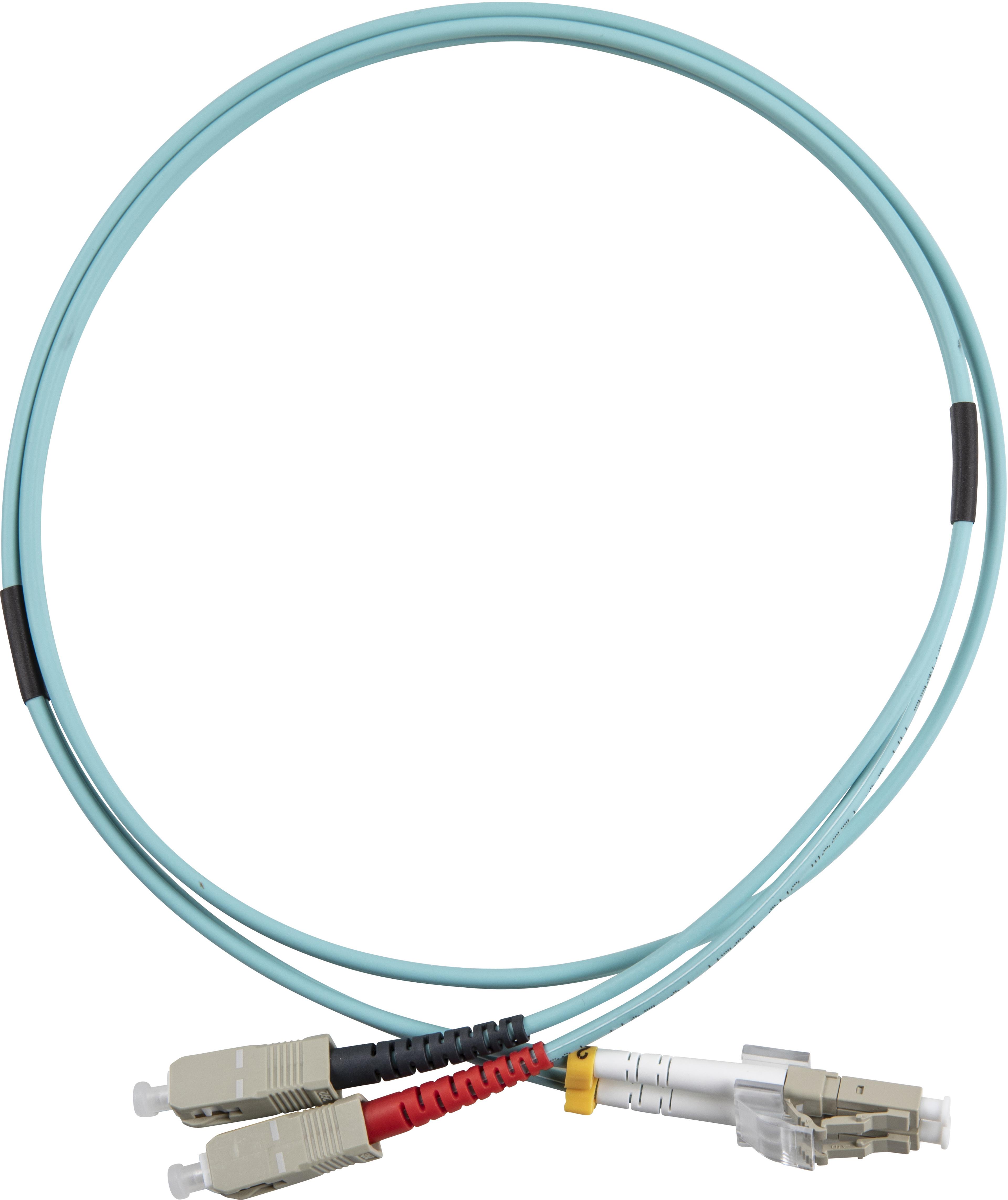 Câble patch FO duplex LC-SC 2 m, 50/125µ