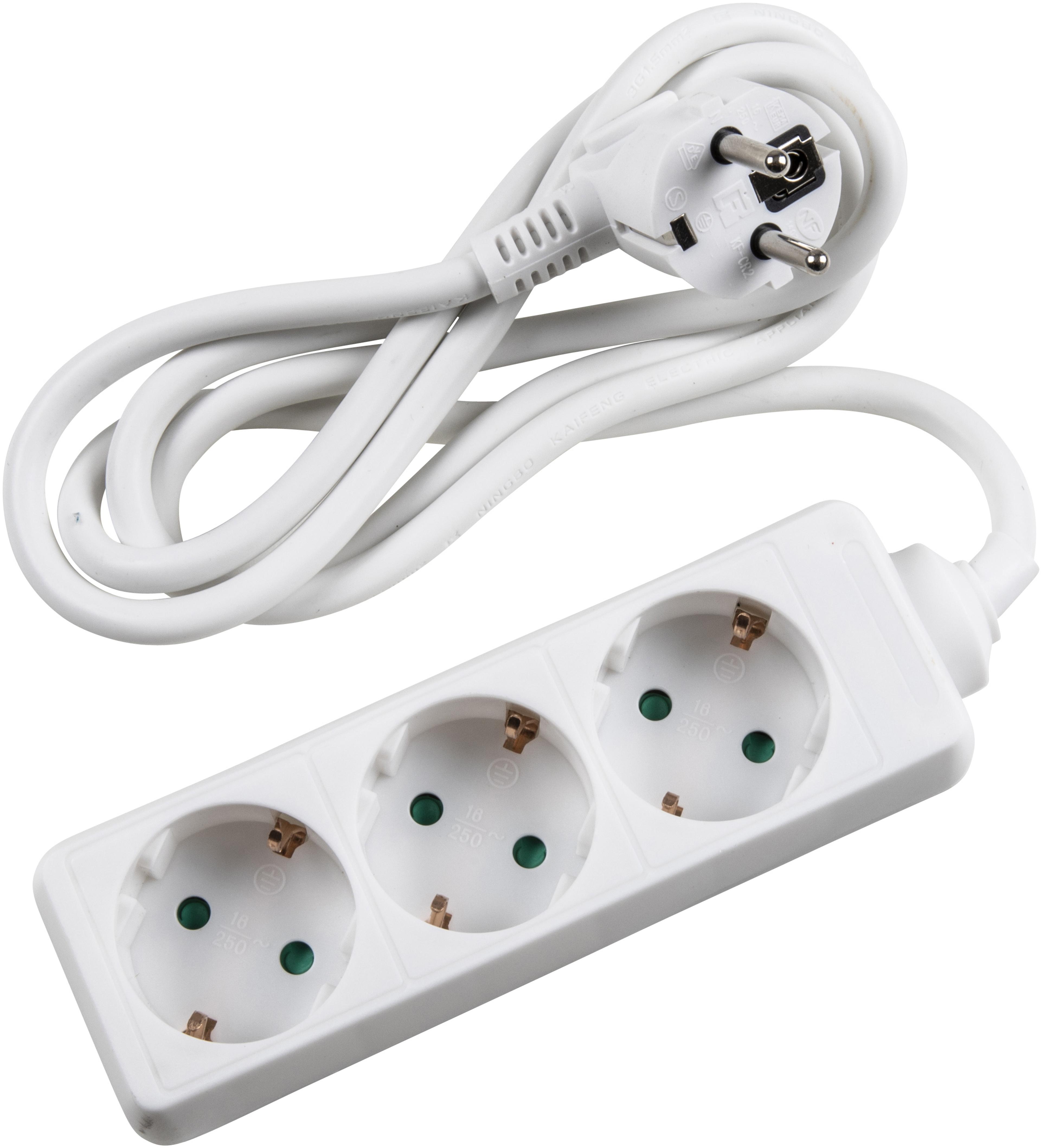 Power Strip 3-way 1.4m White