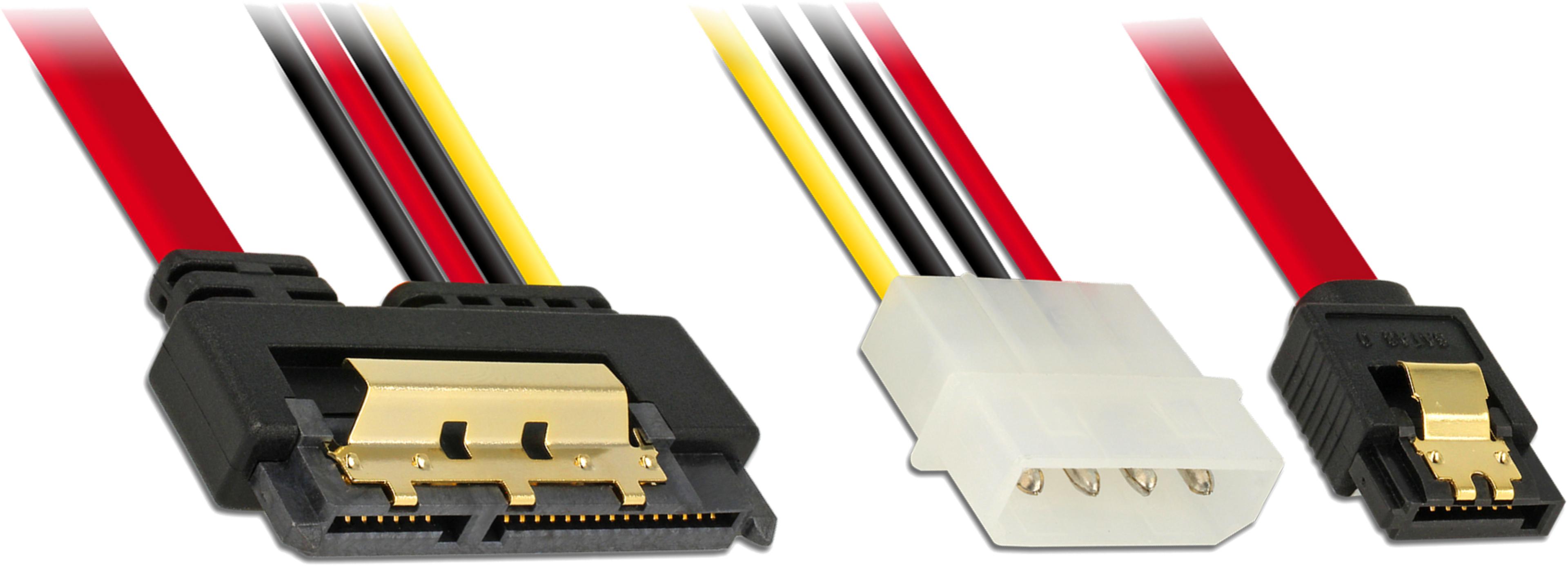 SATA and 4pin Power Cable, Intern. 0.3m