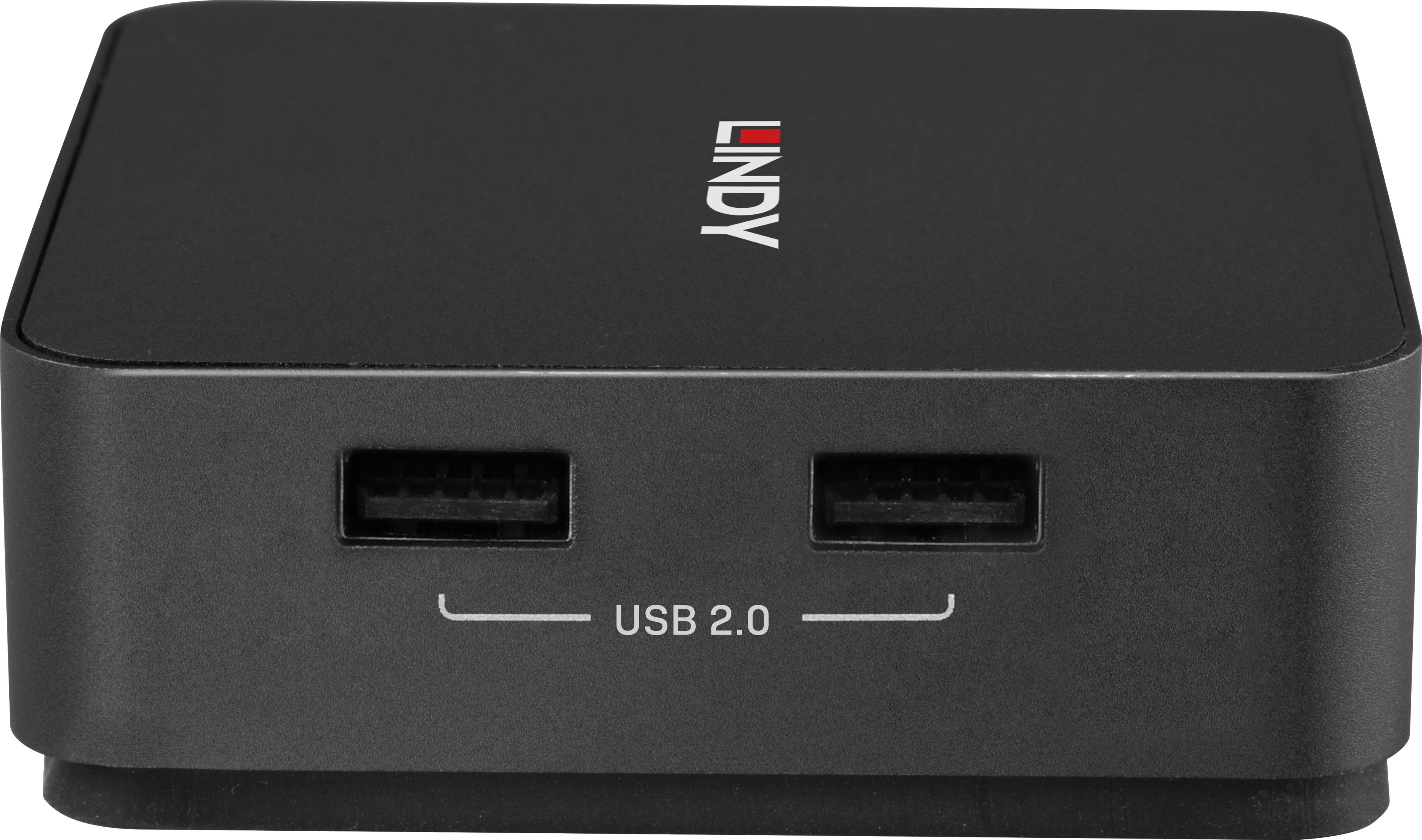LINDY KVM Switch HDMI/Type-C 2-port