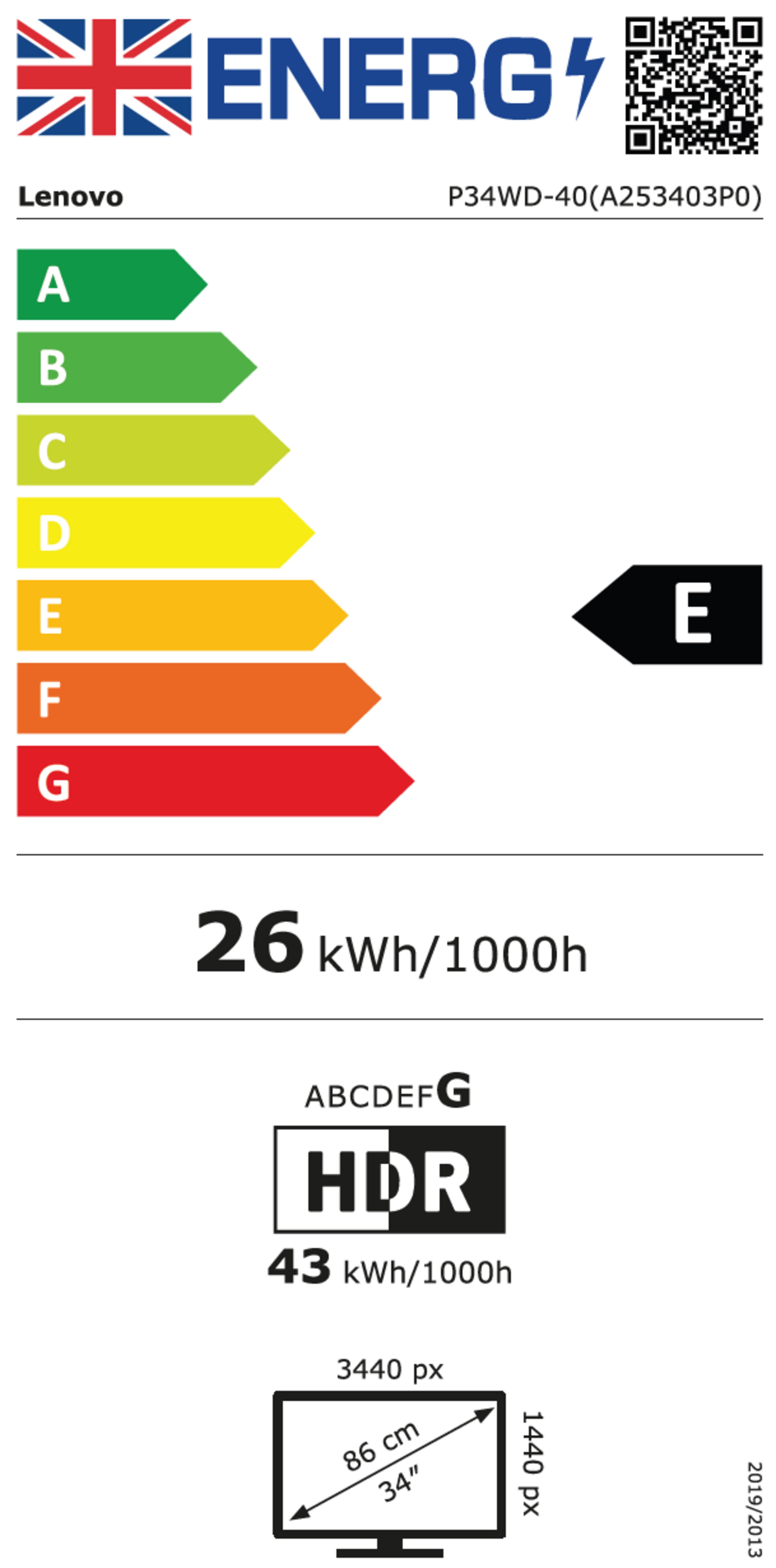 Lenovo ThinkVision P34WD-40 Curved