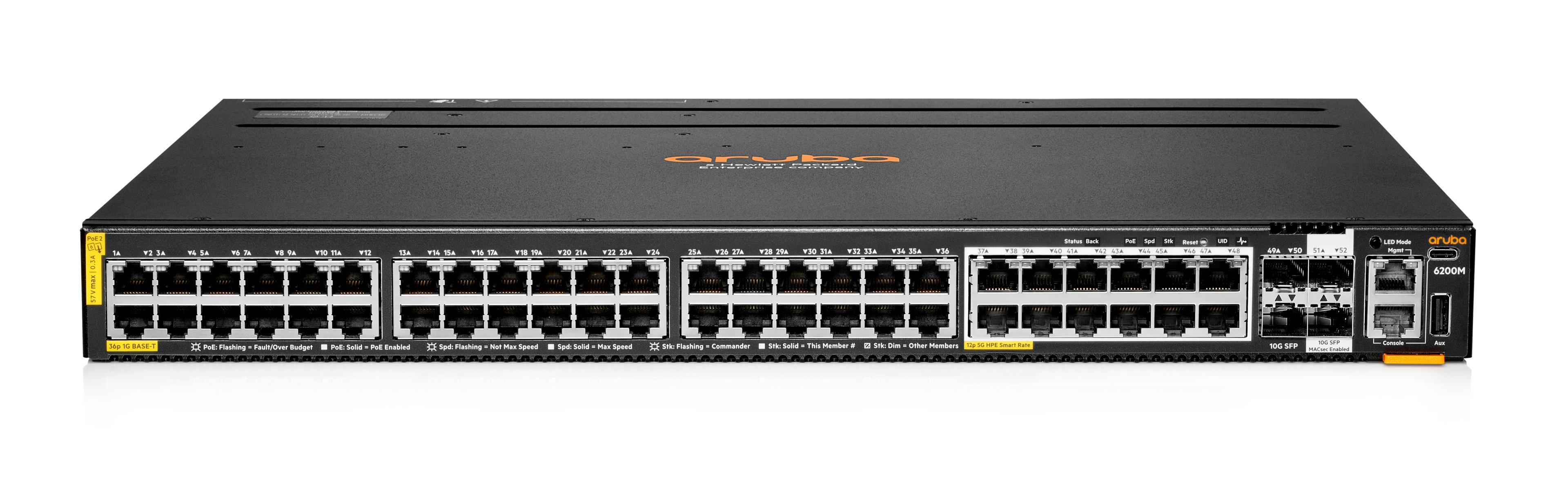 HPE Aruba 6200M 36G 12SR PoE Switch