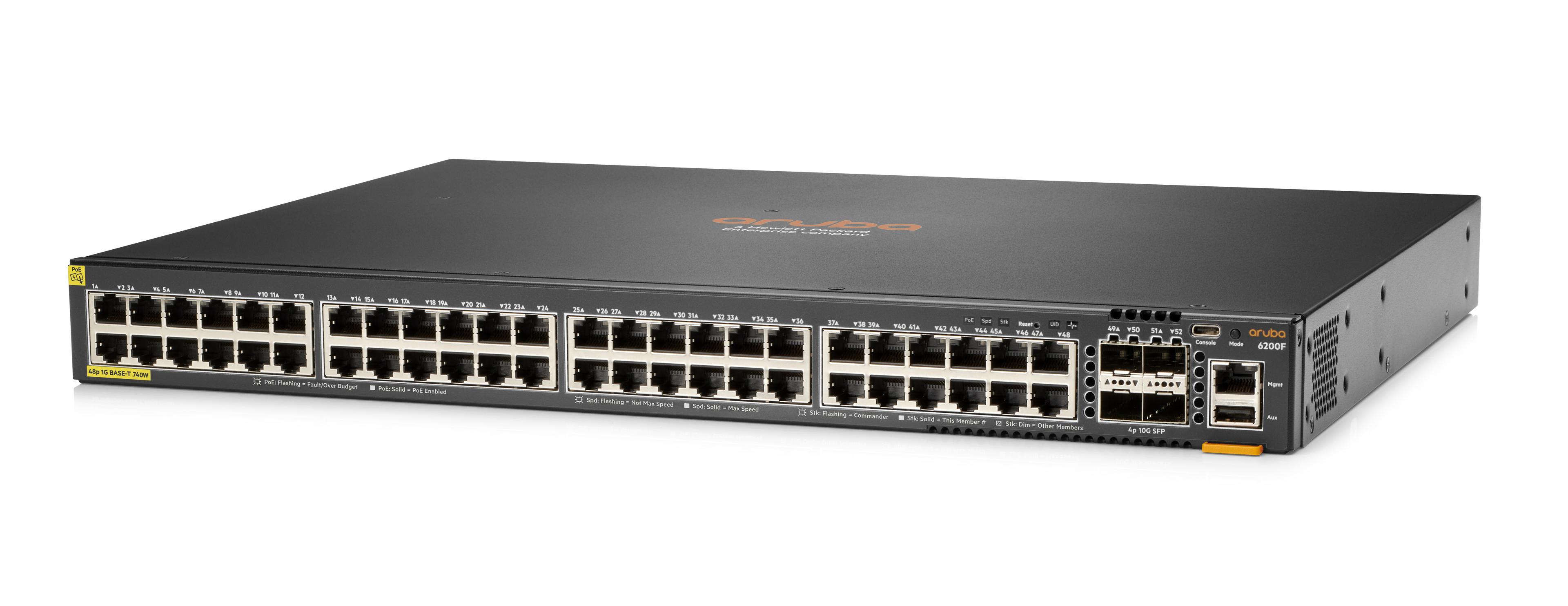 HPE Aruba 6200F 48G PoE 740W Switch