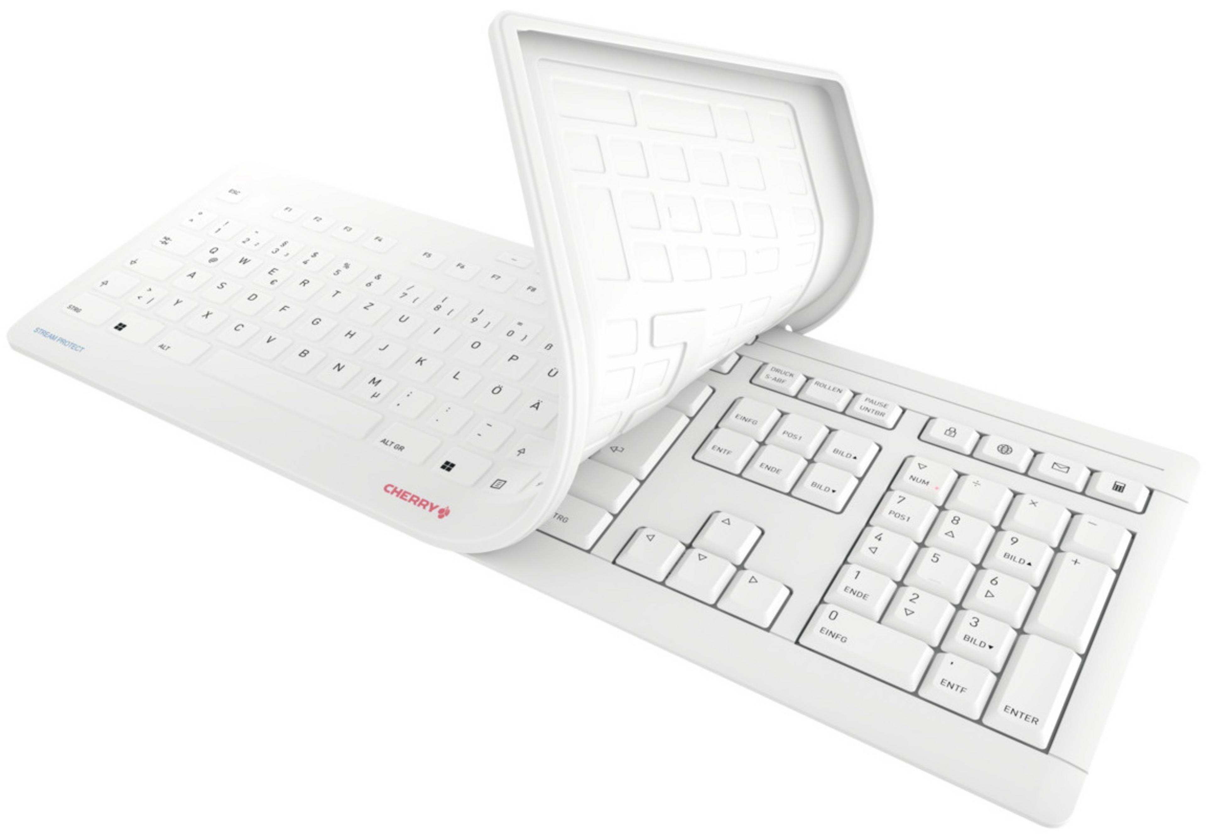 CHERRY STREAM PROTECT Keyboard White