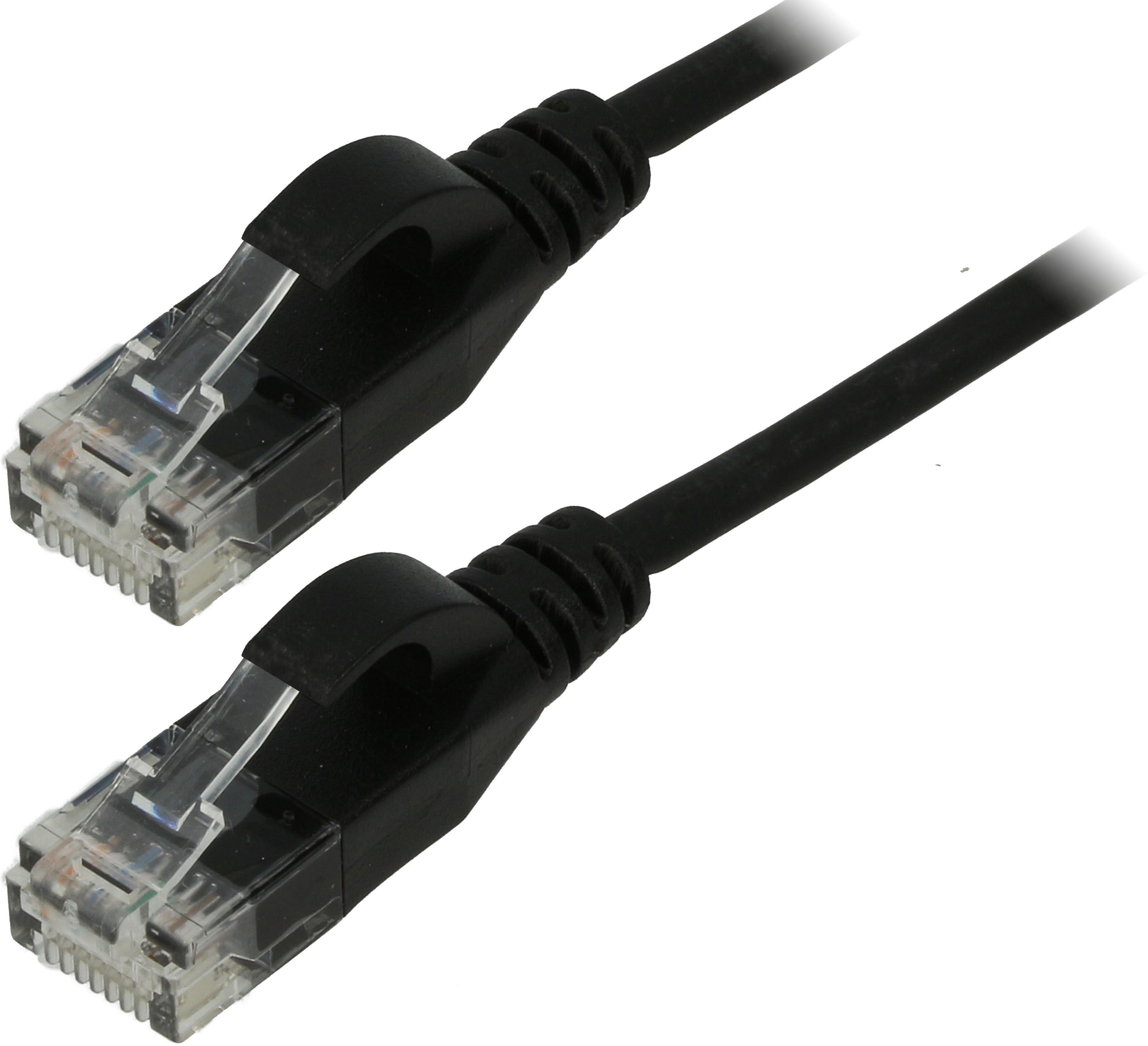 Patchkabel RJ45 U/UTP Cat6a 1,5m schwarz