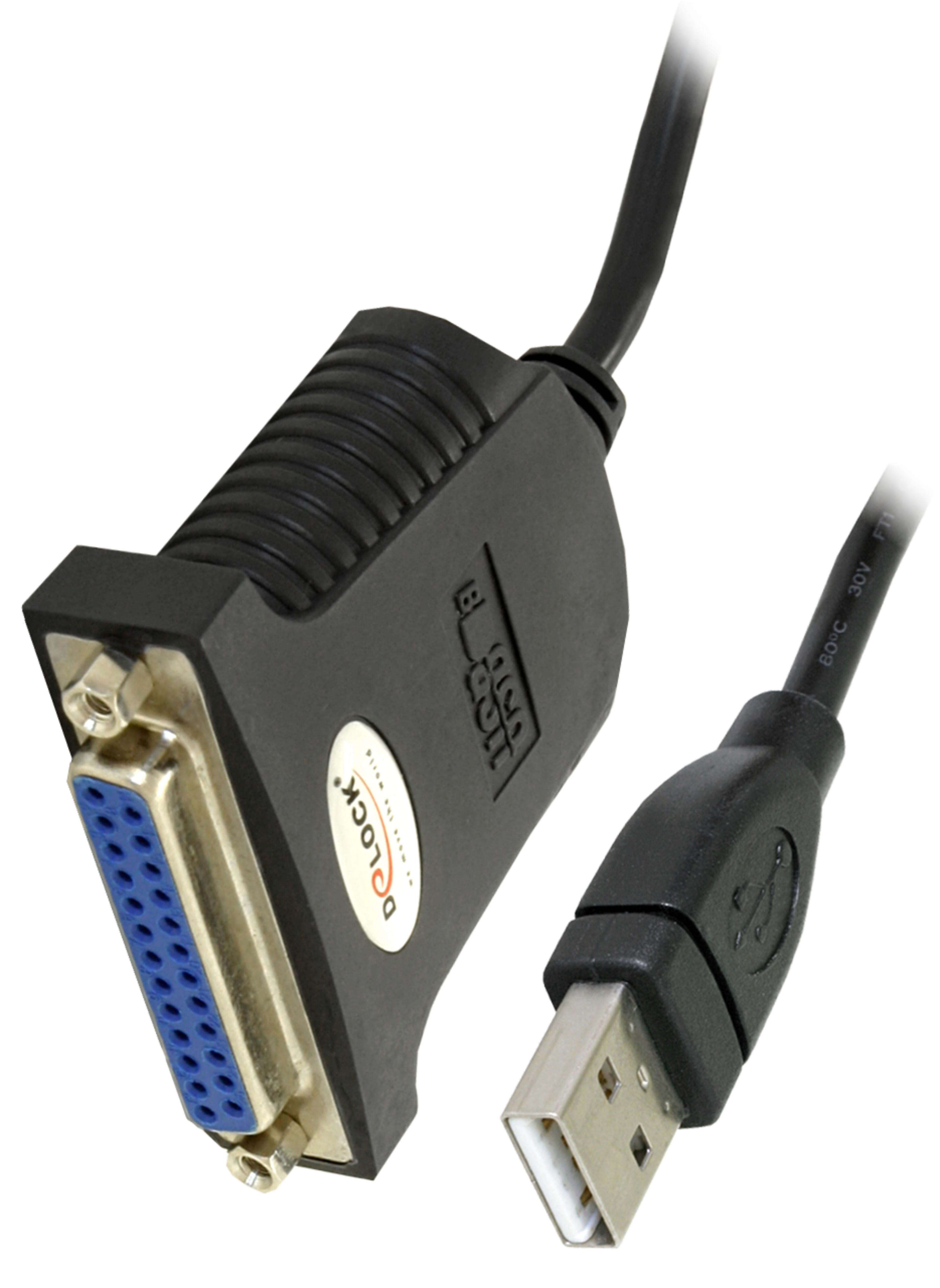 Adapter DB25 Parallel/f - USB A/m 0.8m
