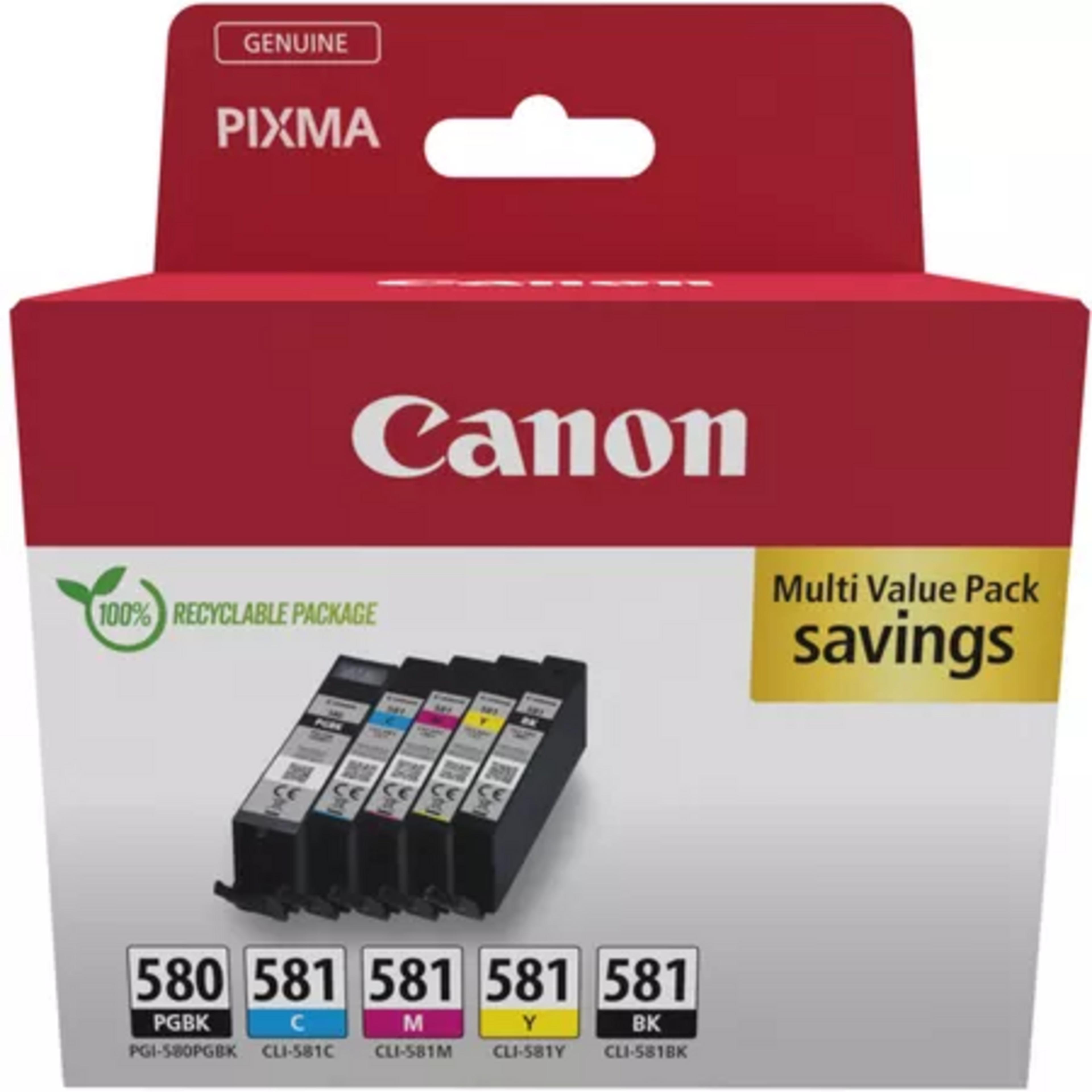 Canon PGI-580BK/CLI-581 Ink C/M/Y/BK