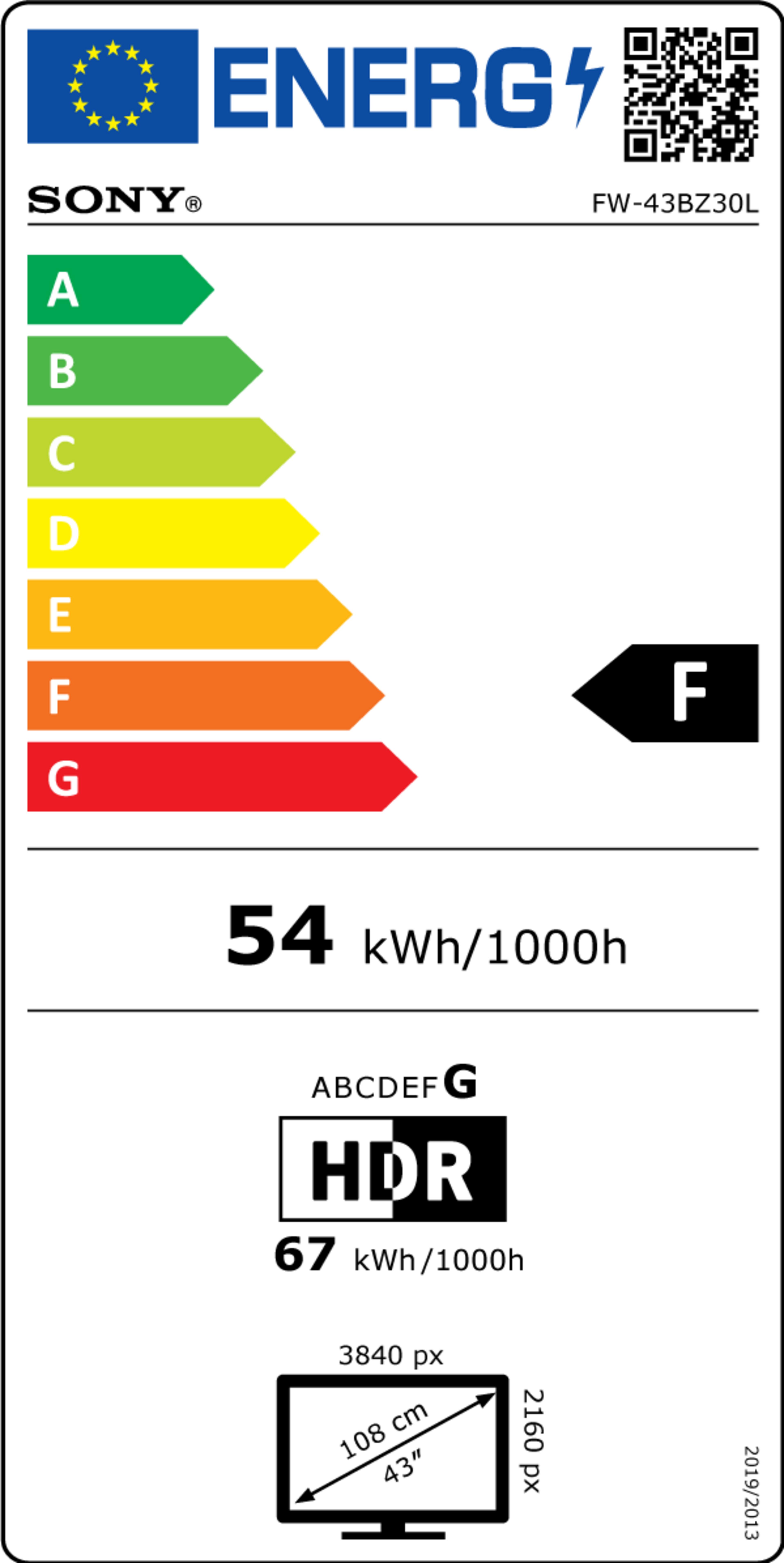 Sony Bravia FW-43BZ30L Display