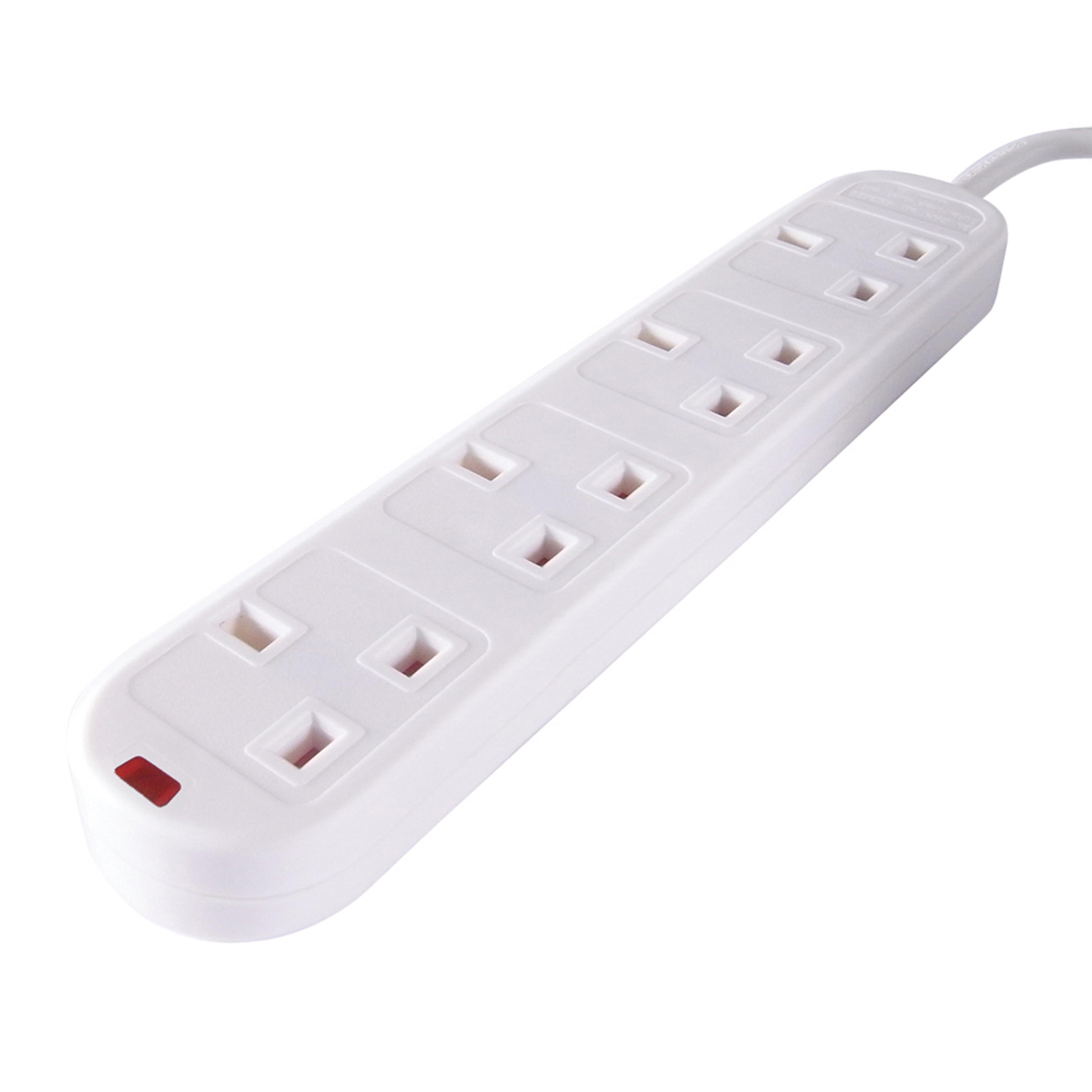 Power Strip 4x Surge Prot. 5.0m White