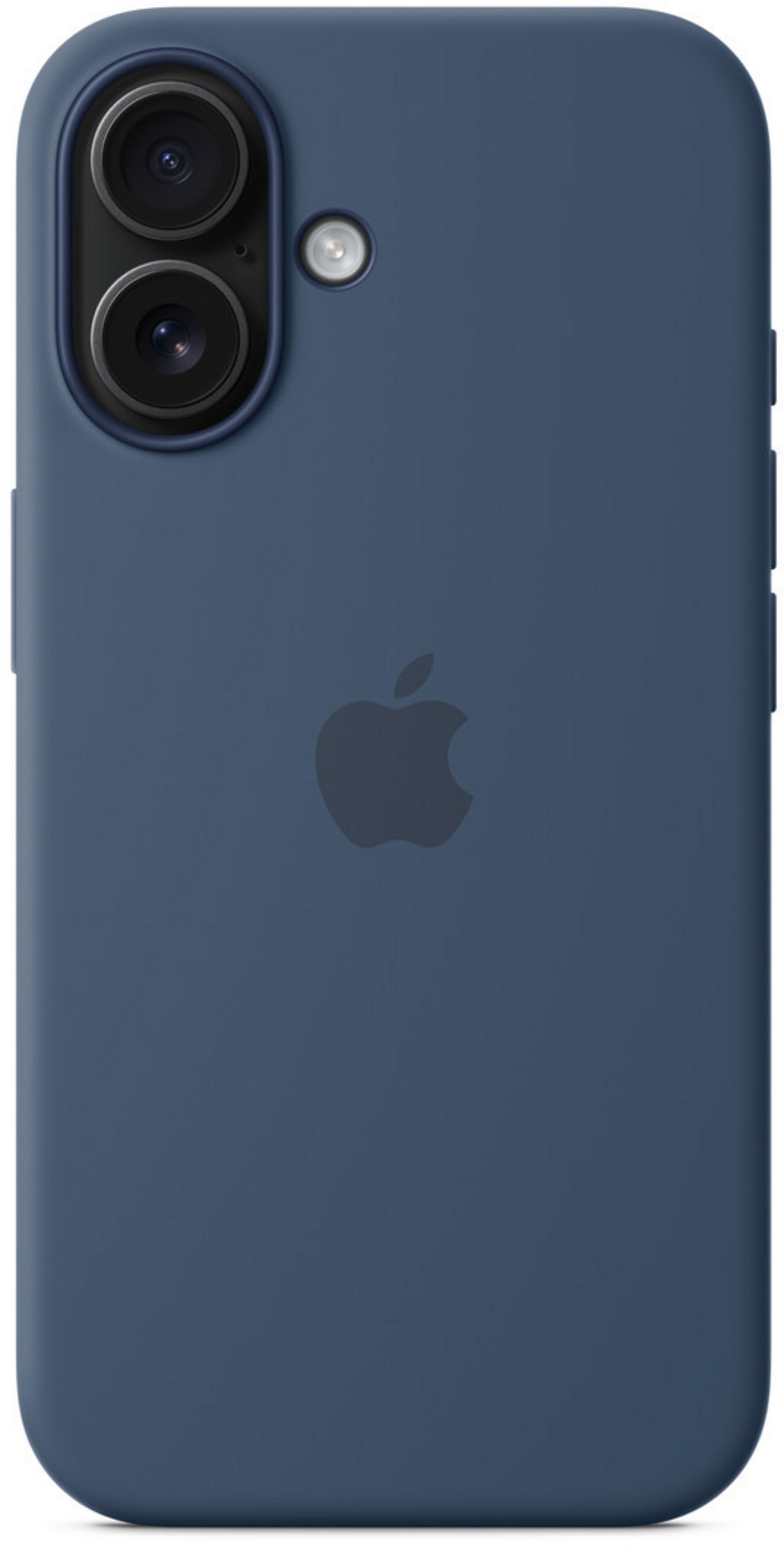 Coque silicone Apple iPhone 16, denim