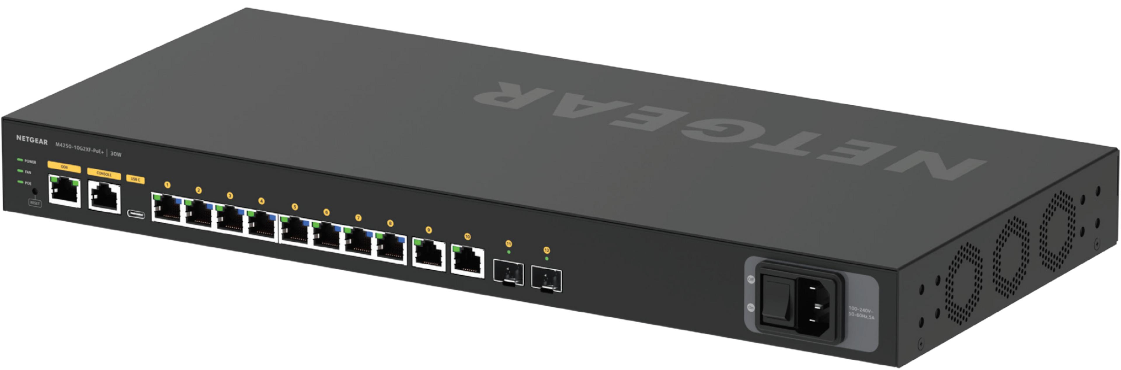 NETGEAR M4250-10G2XF-PoE+ AV Line Switch