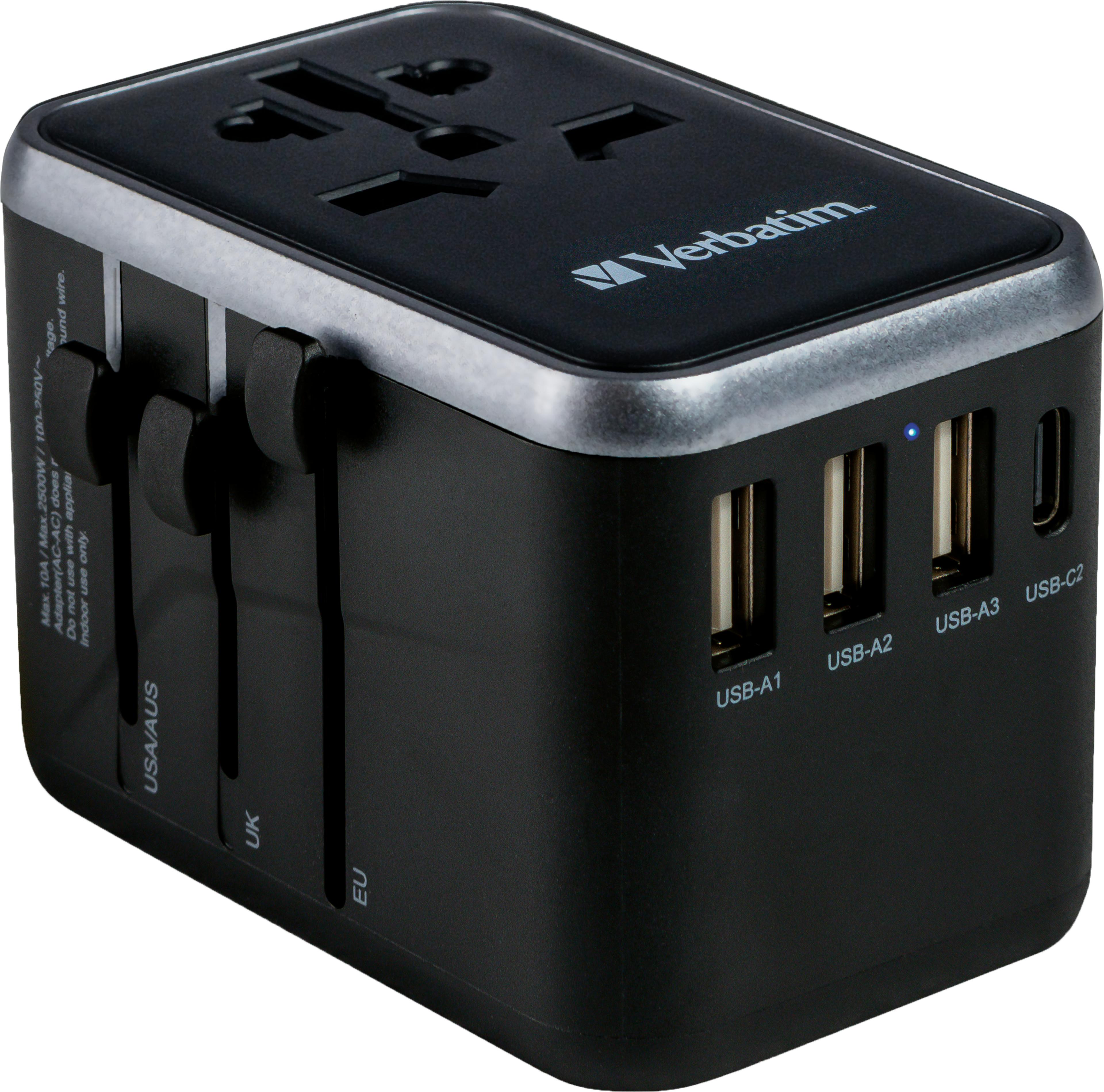 Verbatim World + 5x USB Travel Adapter