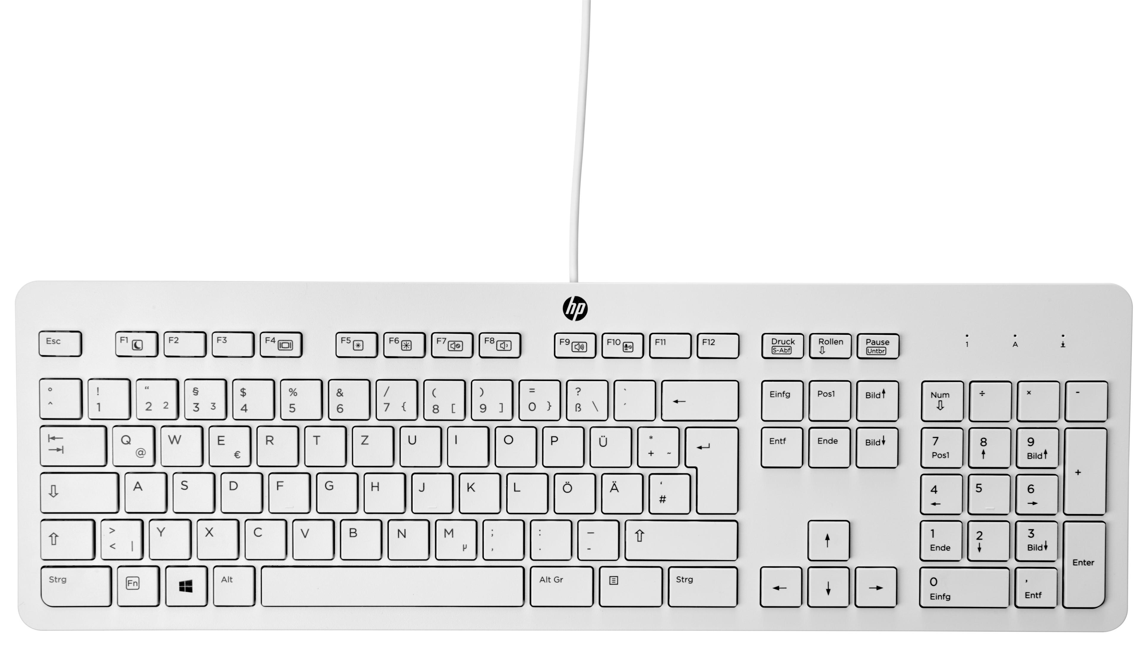 HP USB Slim Business Tastatur weiß