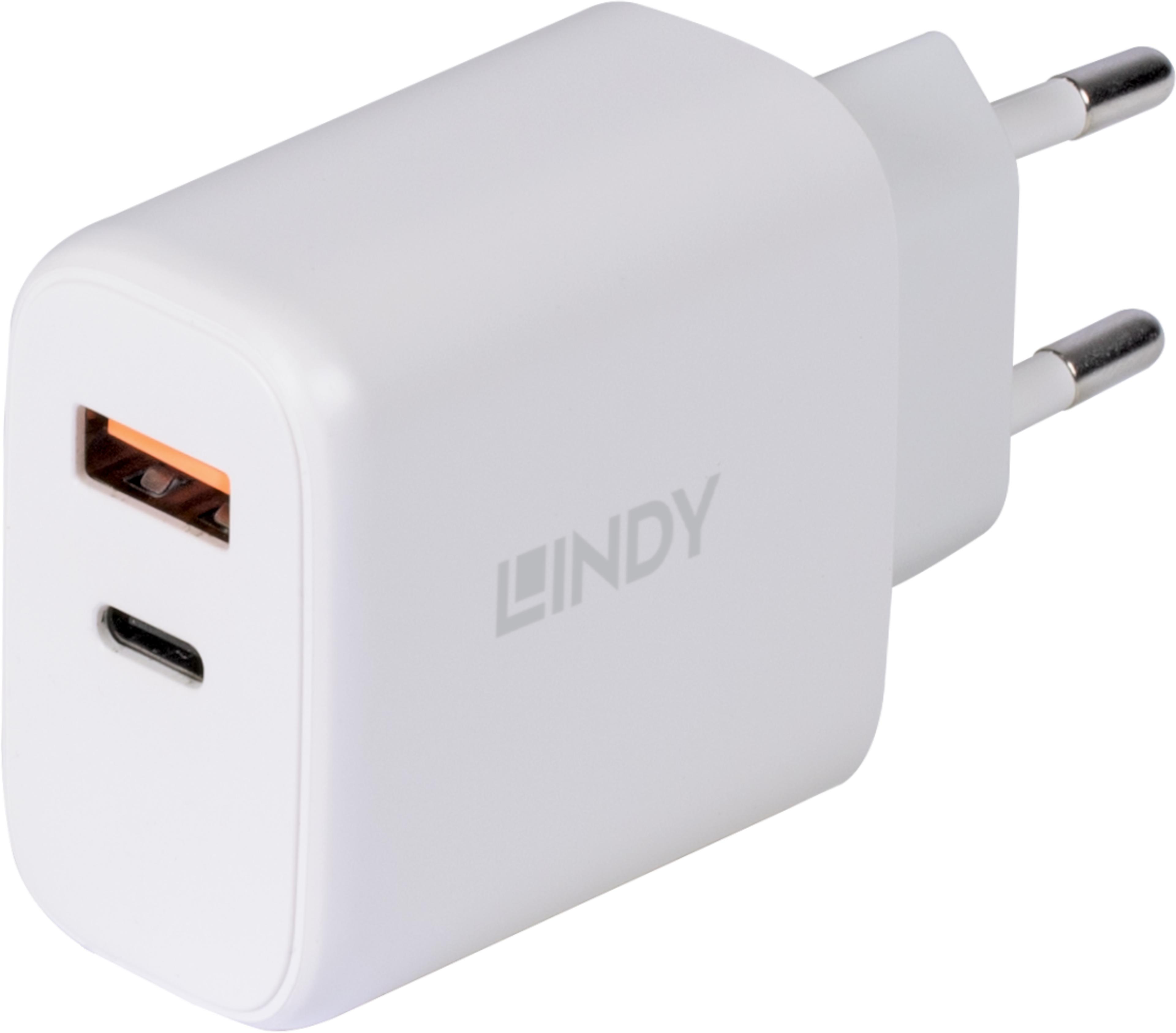 LINDY 30 W USB-C/USB-A Ladeadapter