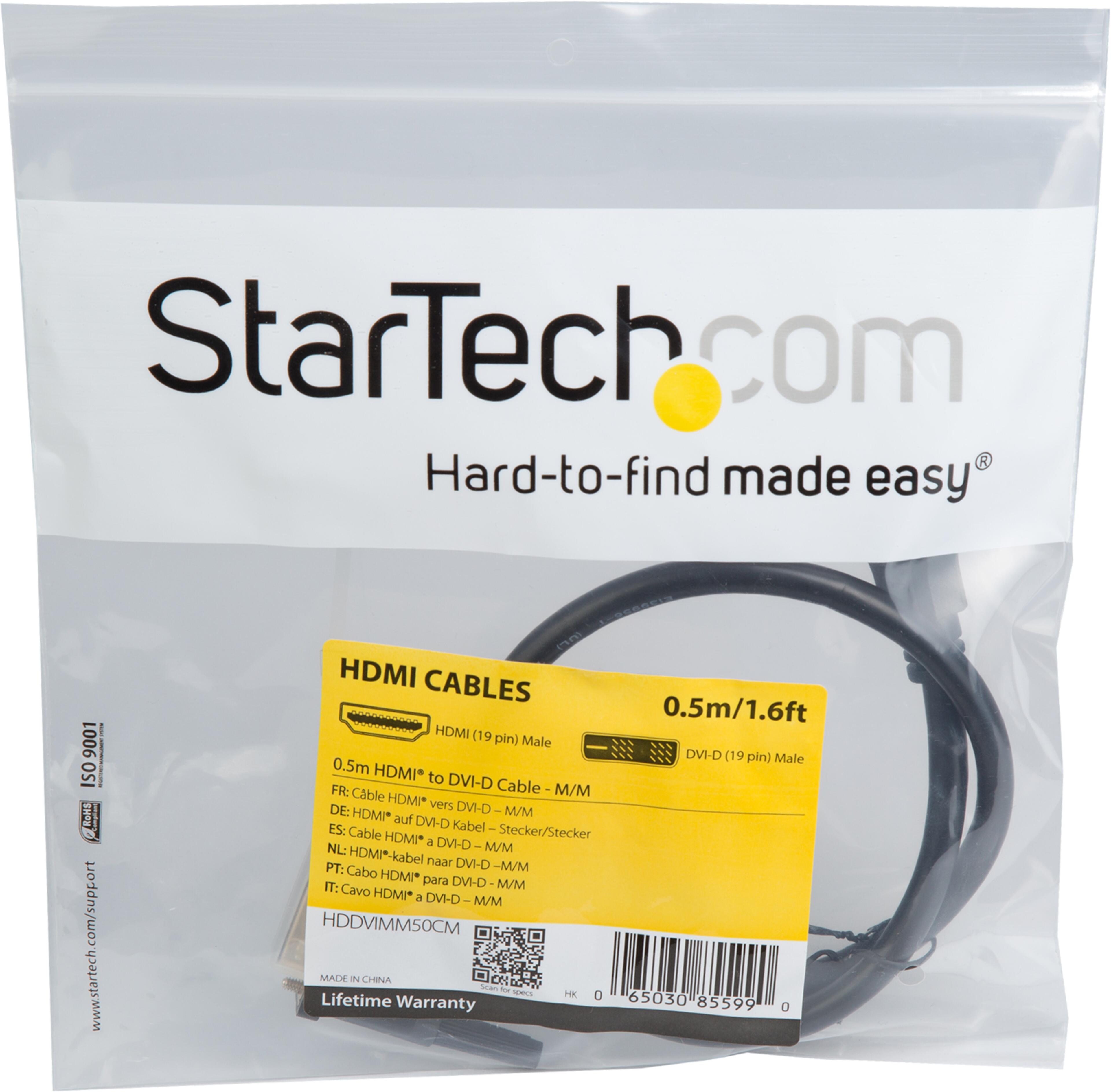 StarTech HDMI - DVI-D Cable 0.5m