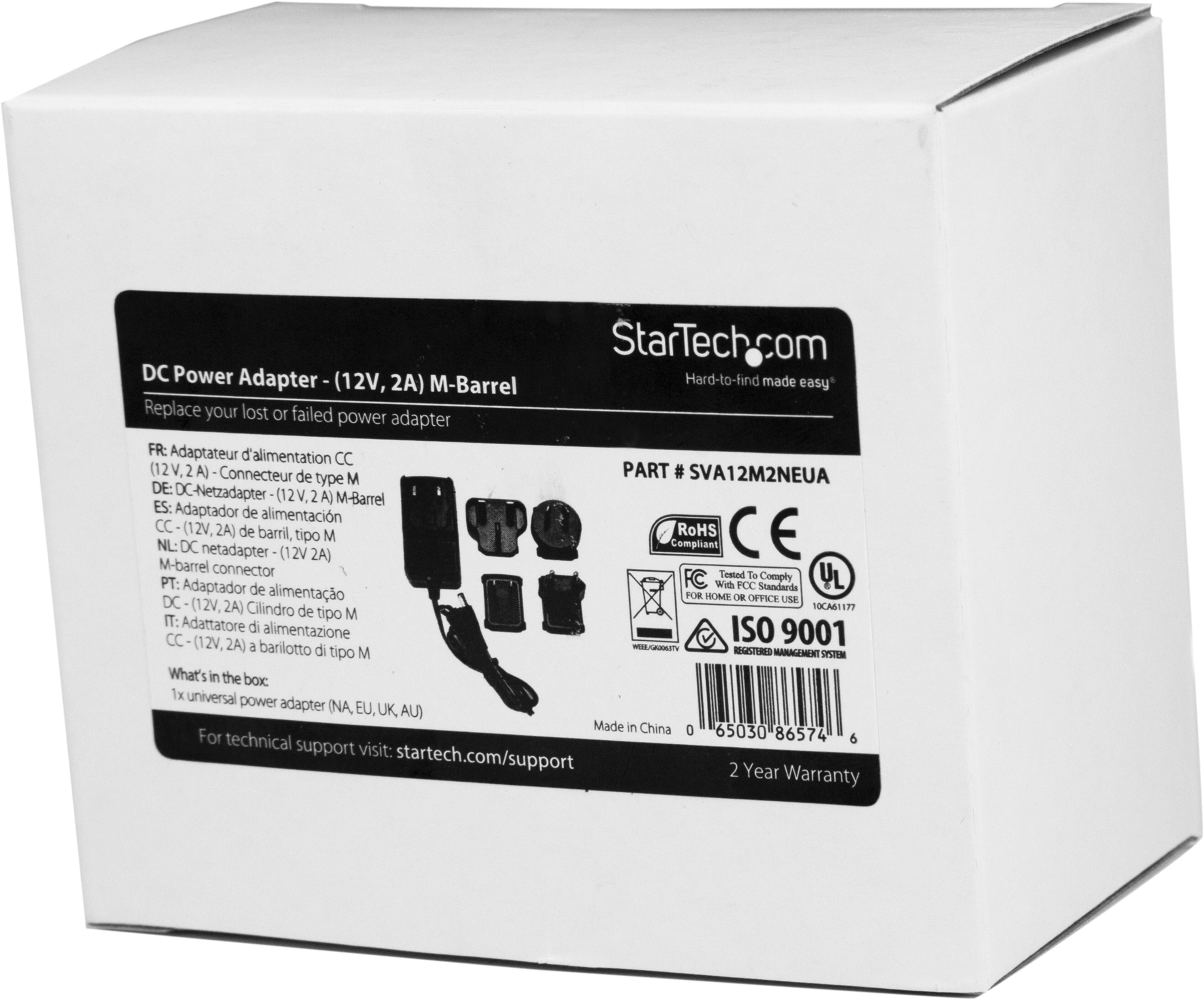 StarTech Universal 12V 2A Charger