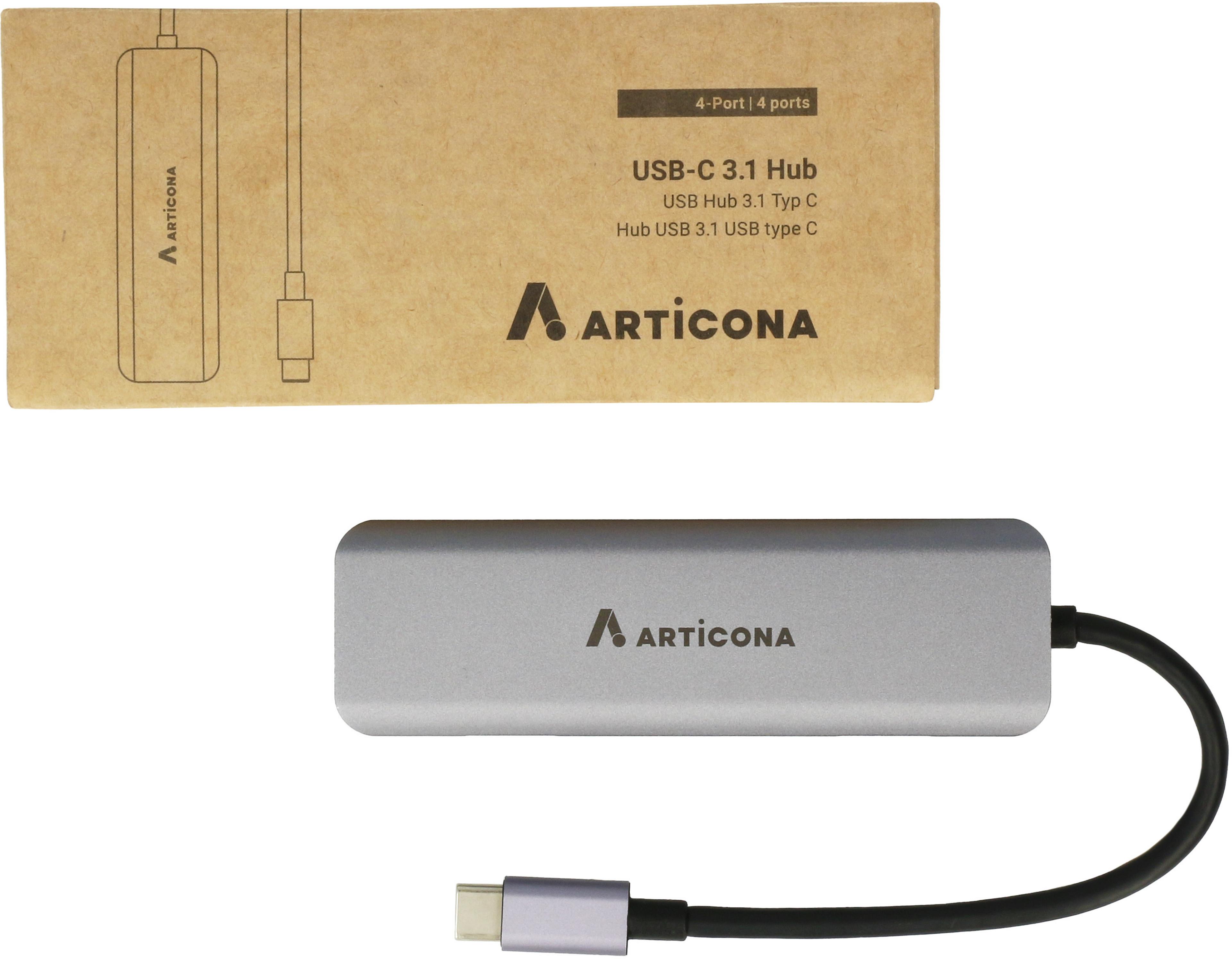ARTICONA 4 portos USB-C 3.1 hub