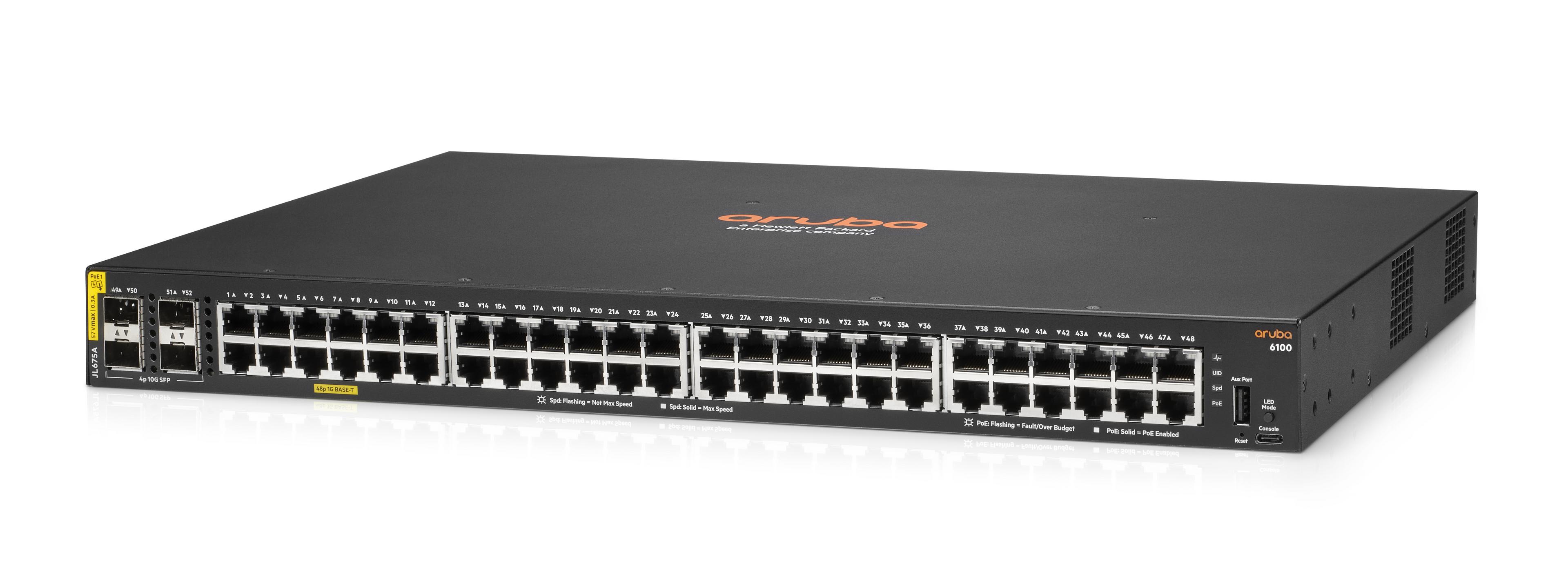 HPE Aruba 6100 48G PoE 370 W Switch