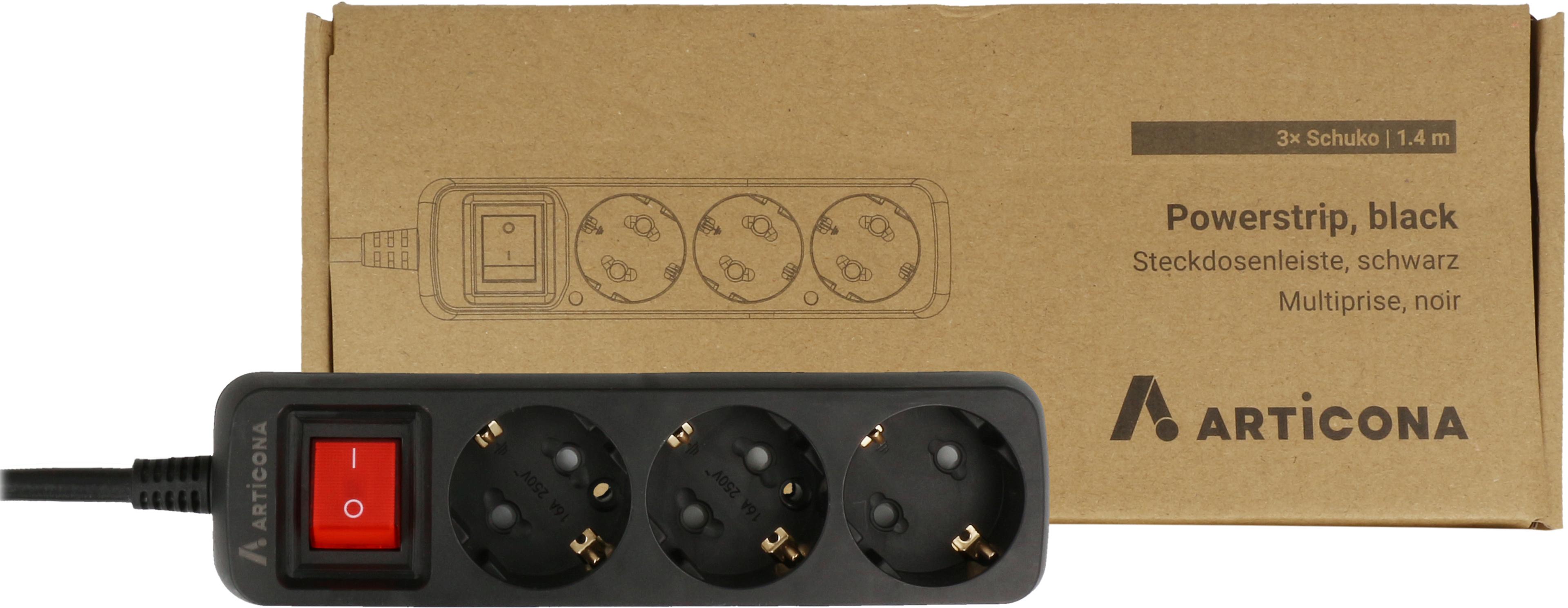Steckdosenleiste 3fach 1,4 m Schalter