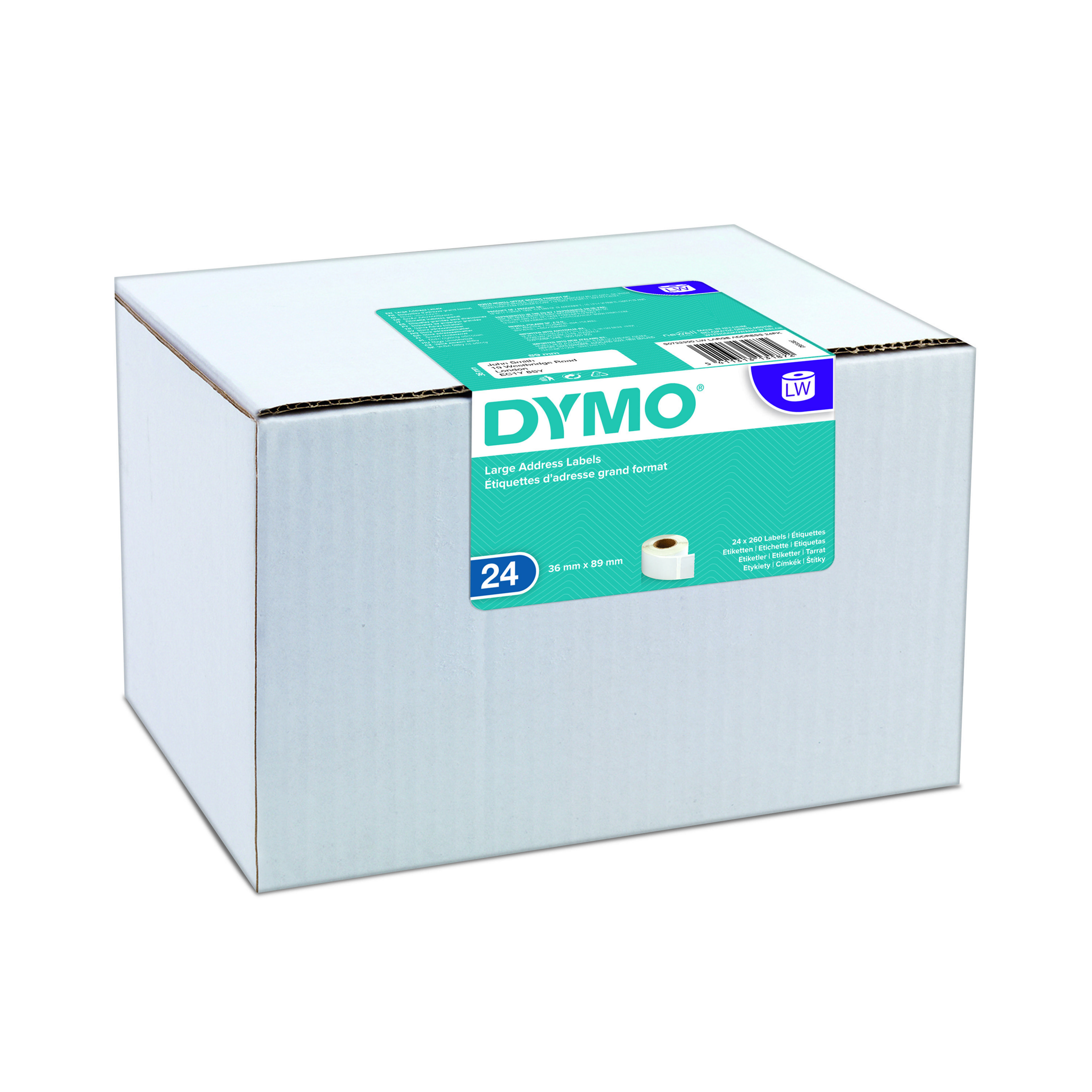 Dymo Large Address Labels 89x36mm, White