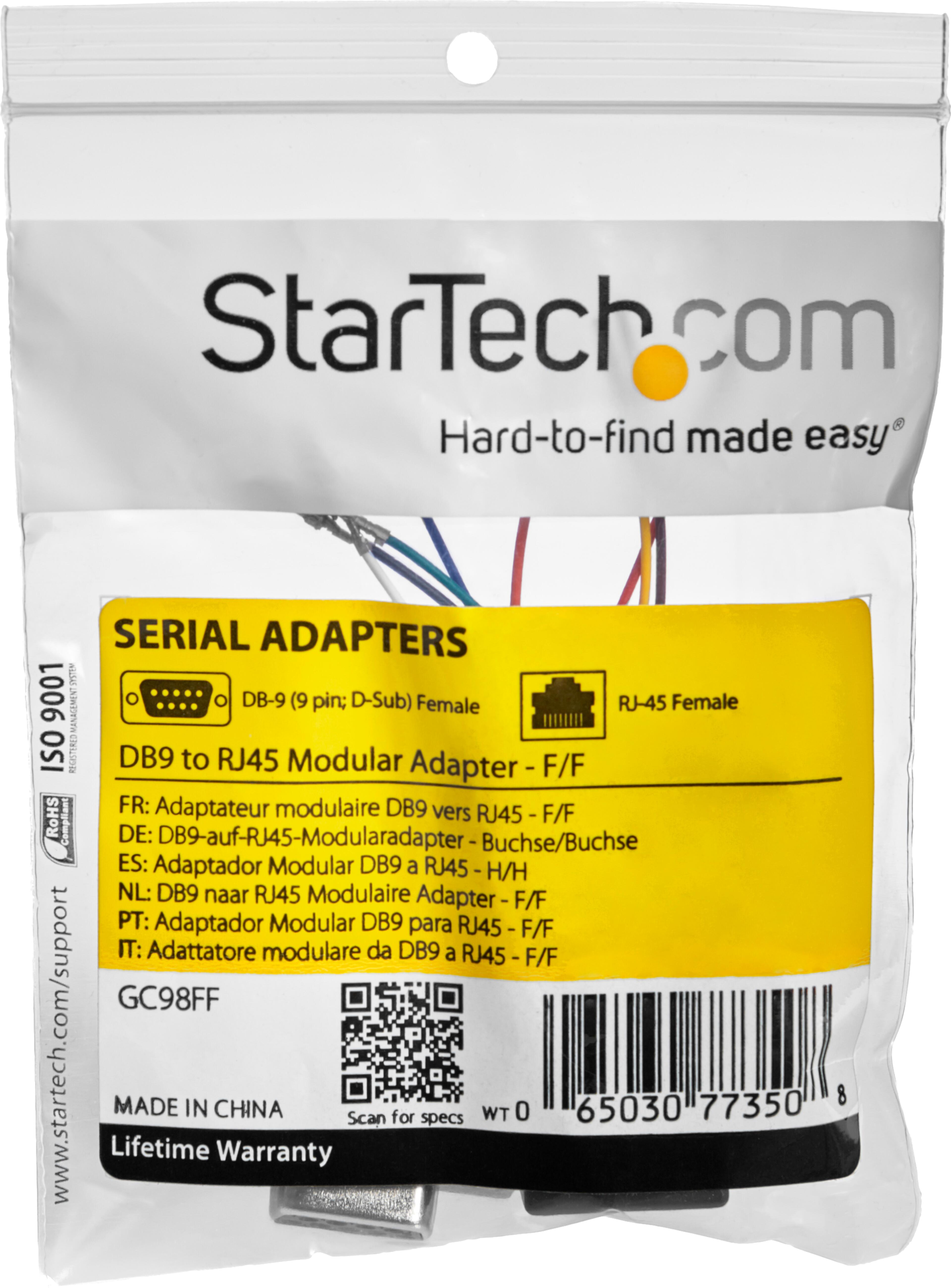 Modular Adapter DB9/f - RJ45/f Black