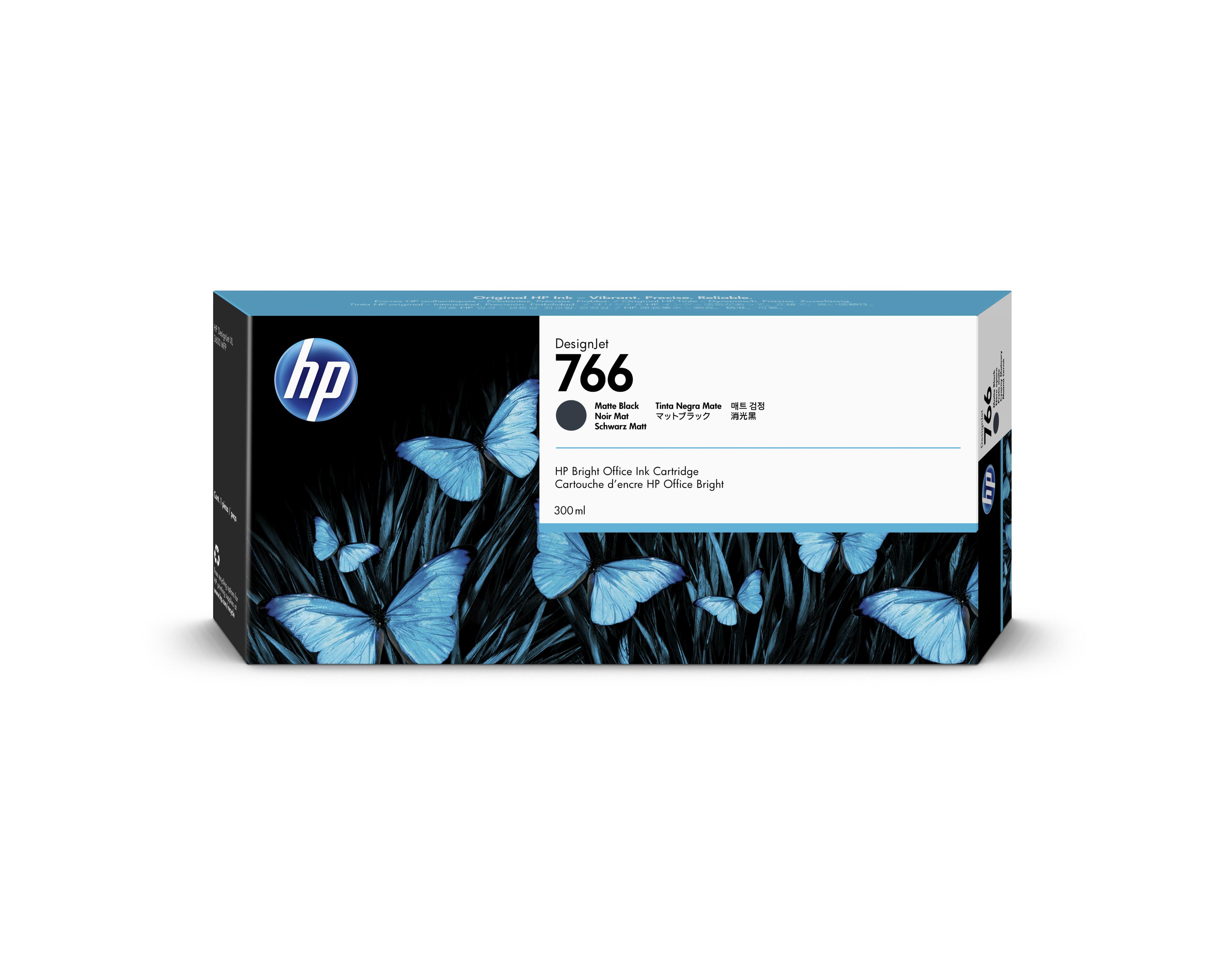 HP 766 Ink 300ml Matte Black