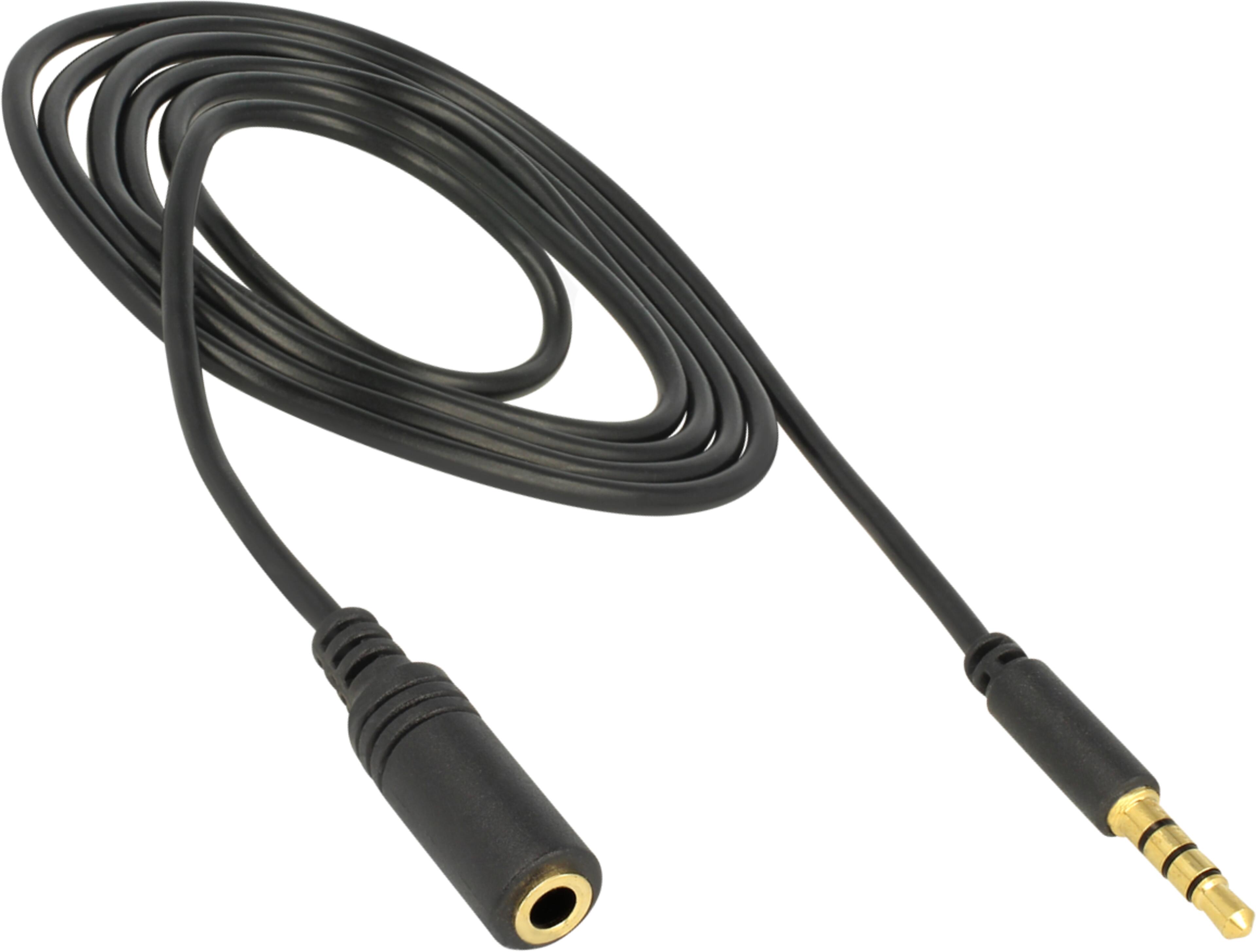 Câble jack m. - f., 3,5 mm, 4 br., 1 m