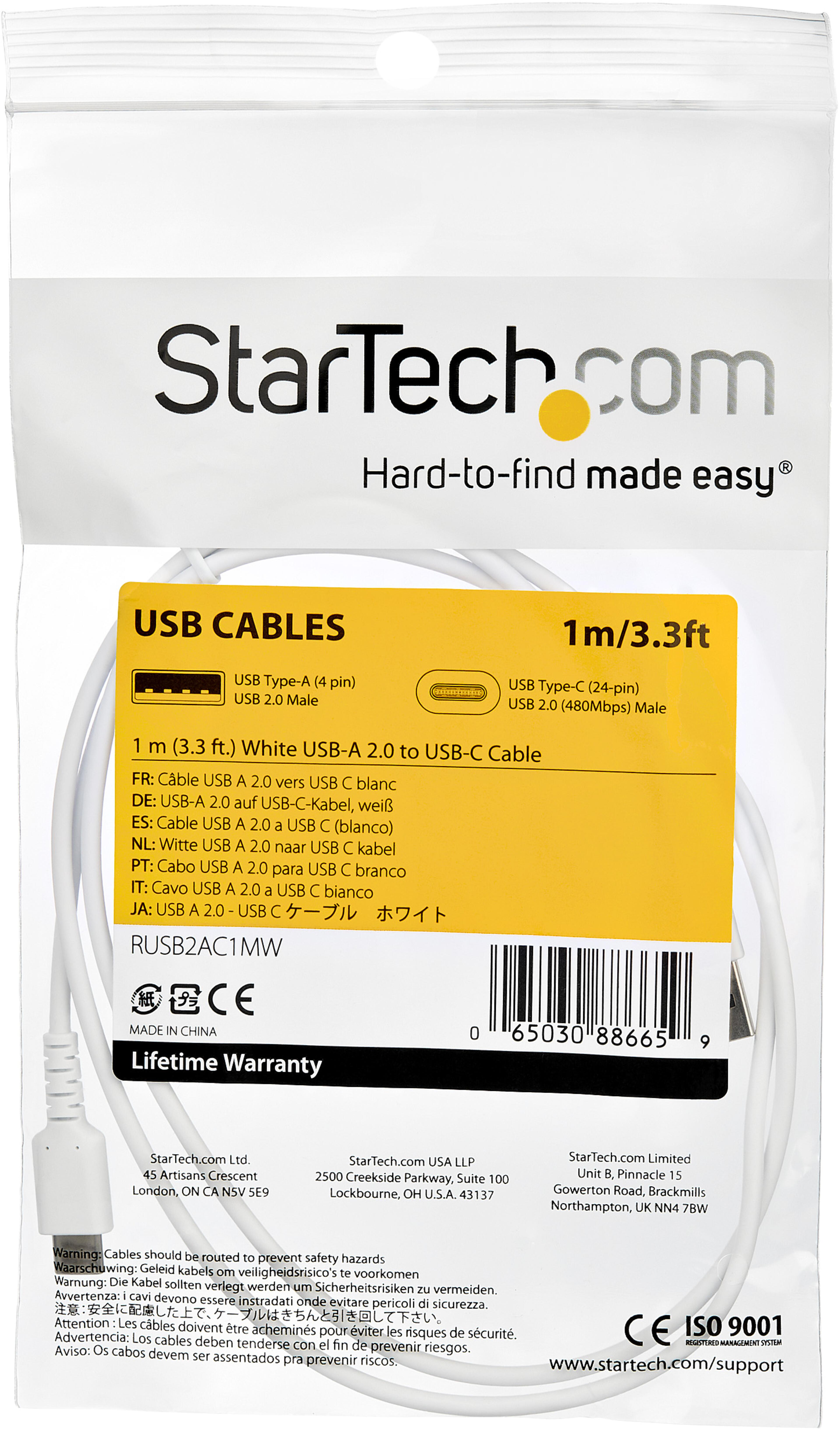 StarTech USB Type-C - A Cable 1m