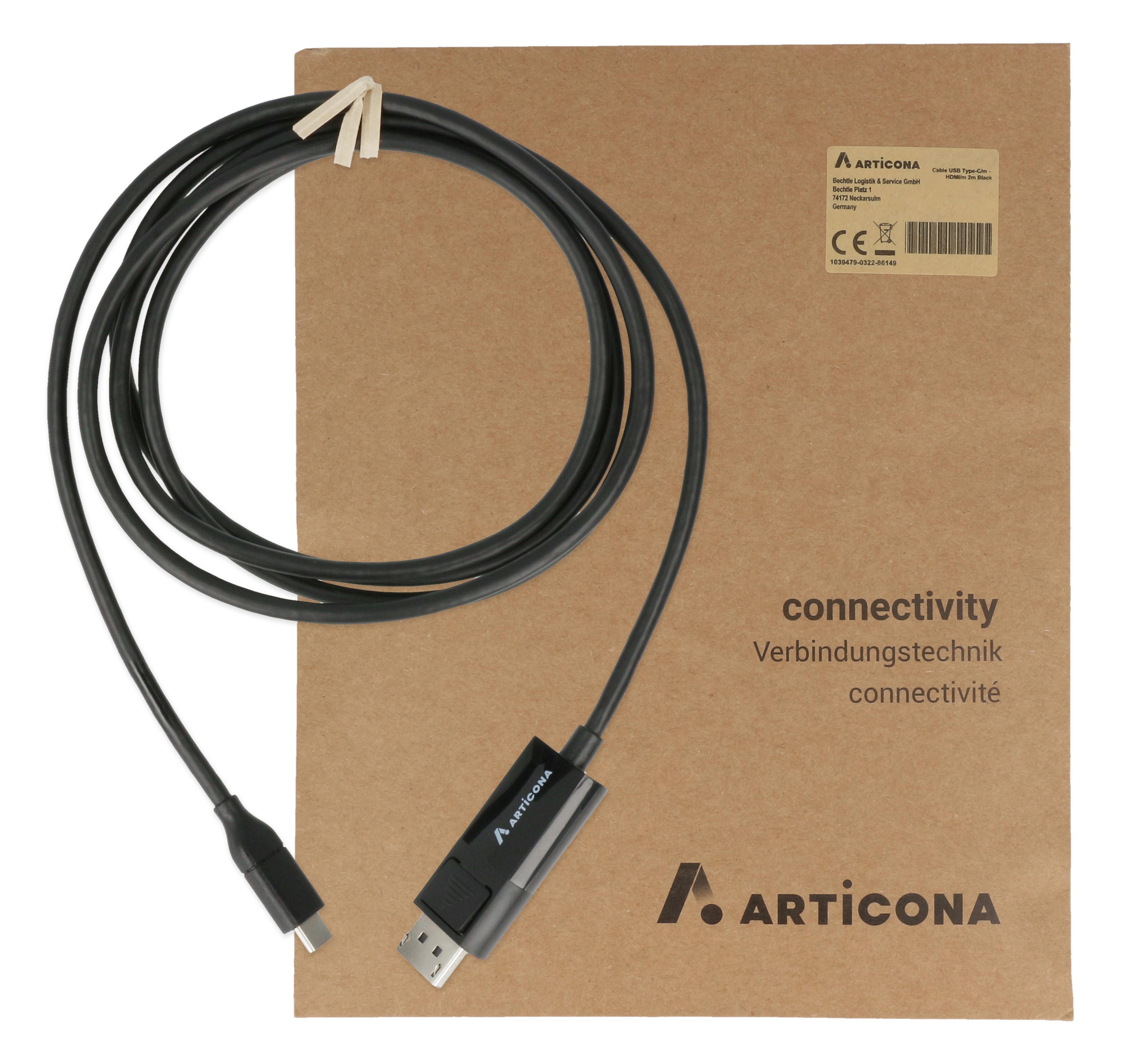 USB-C - DisplayPort m/m kábel 1,8m