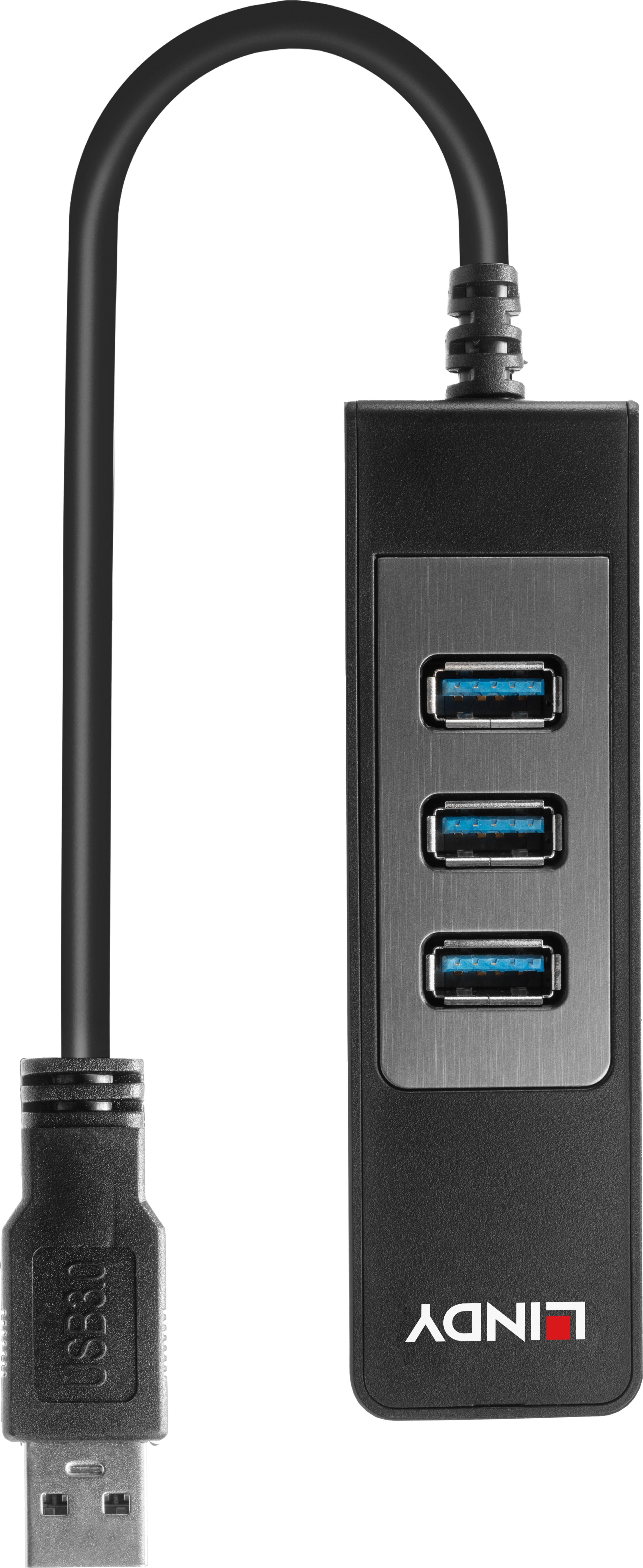 LINDY 3 portos USB 3.0 hub + GbEthernet
