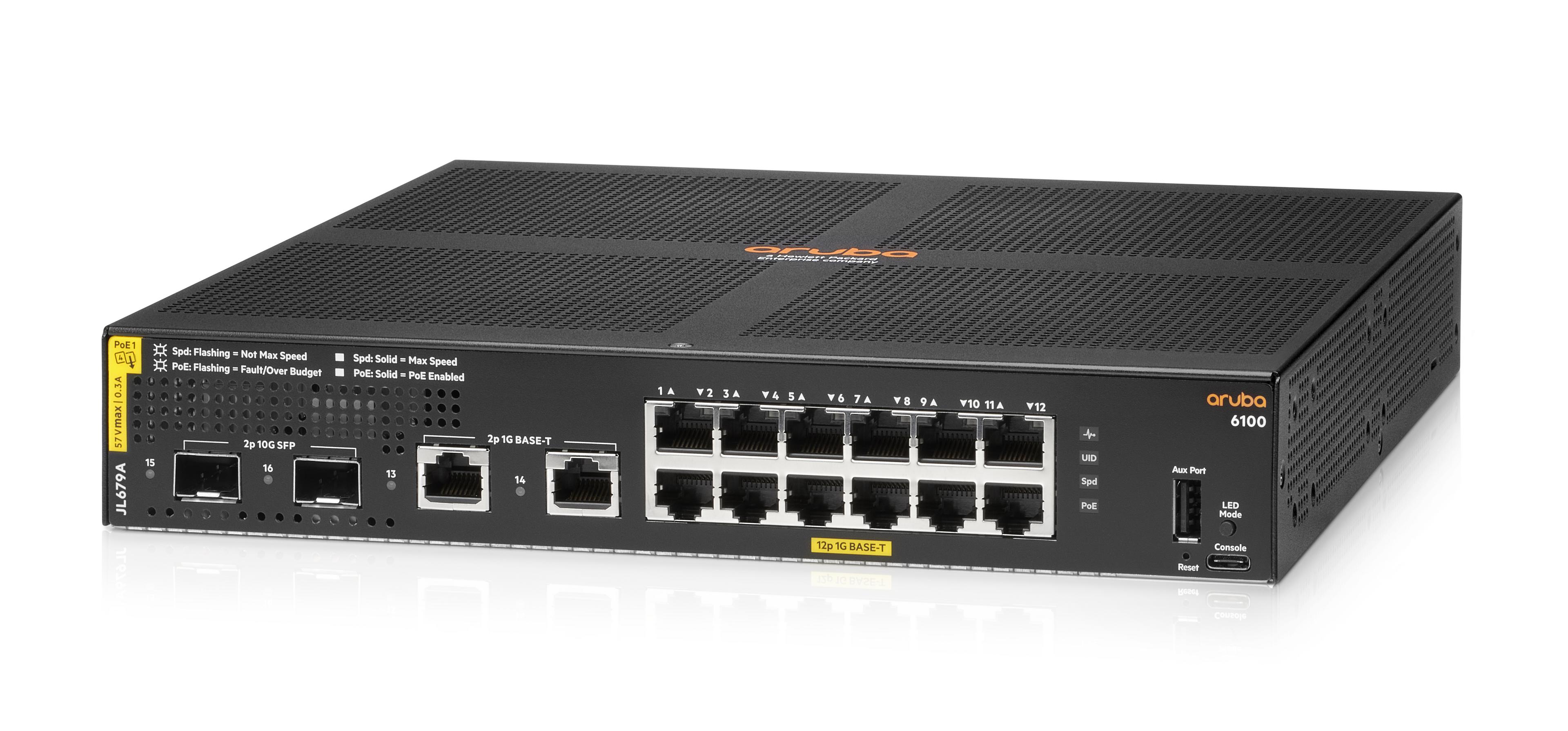 HPE Aruba 6100 12G PoE Switch