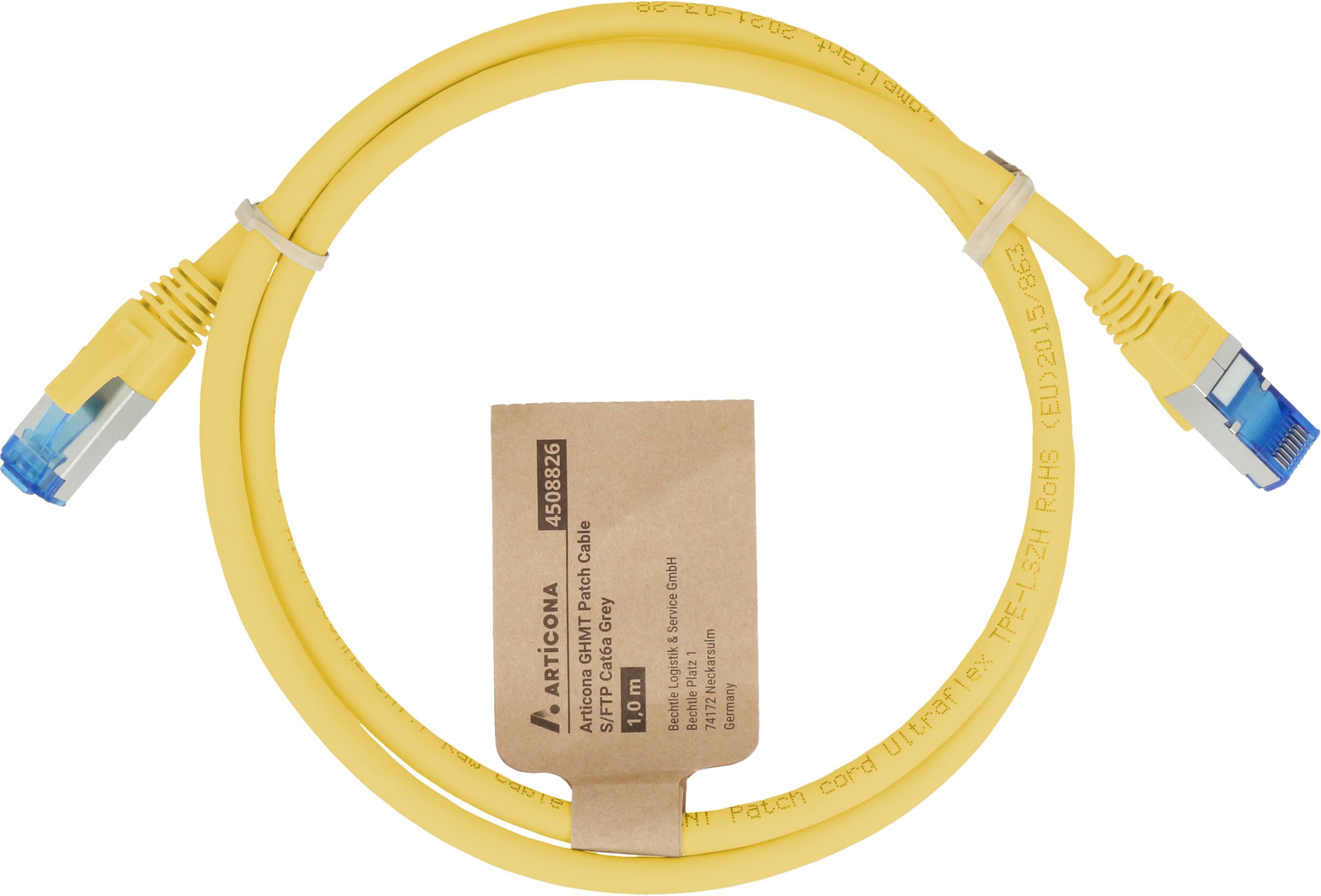 Patch Cable RJ45 S/FTP Cat6a 3m Yellow