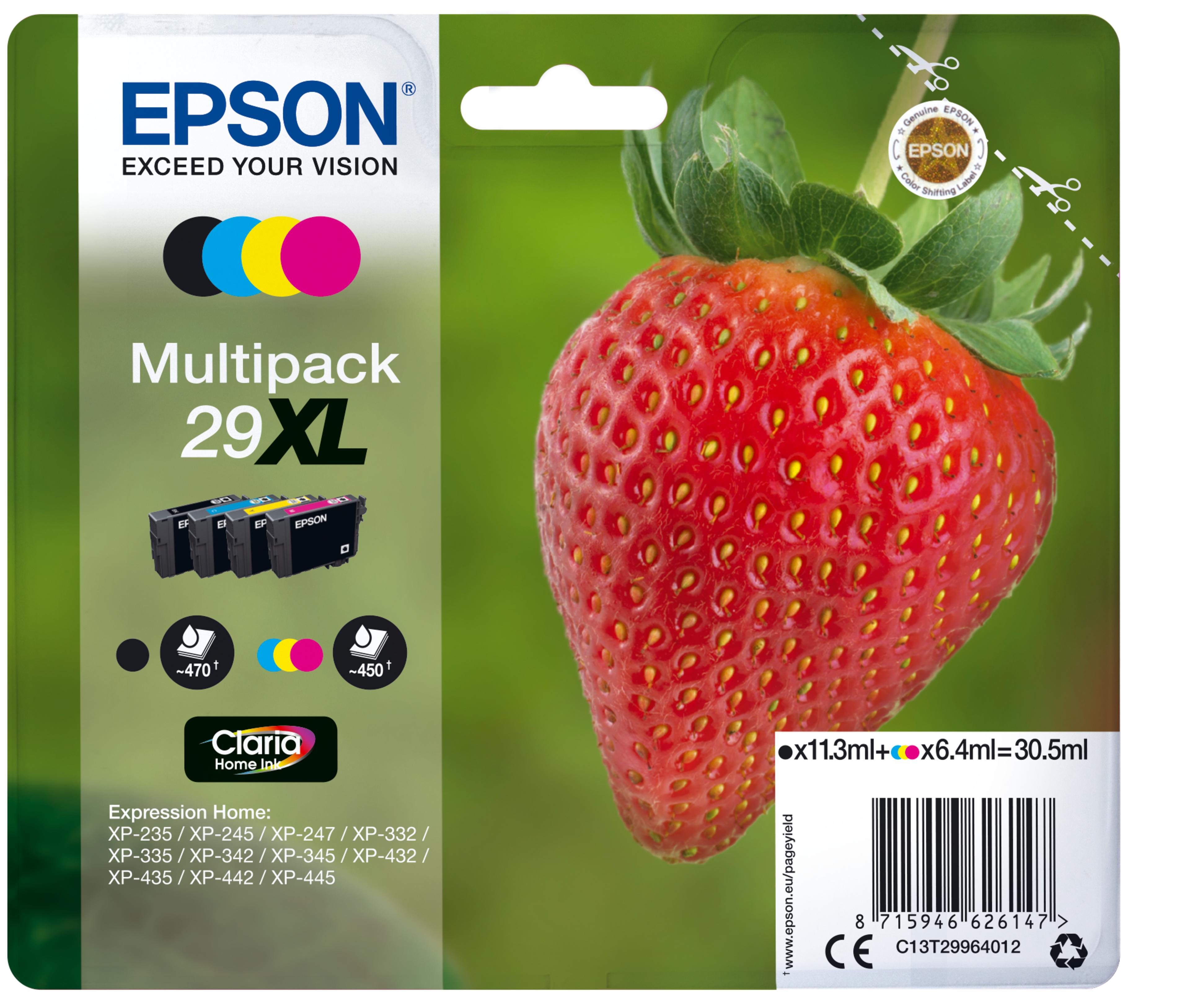 Encre Epson 29XL, multipack, pack de 4