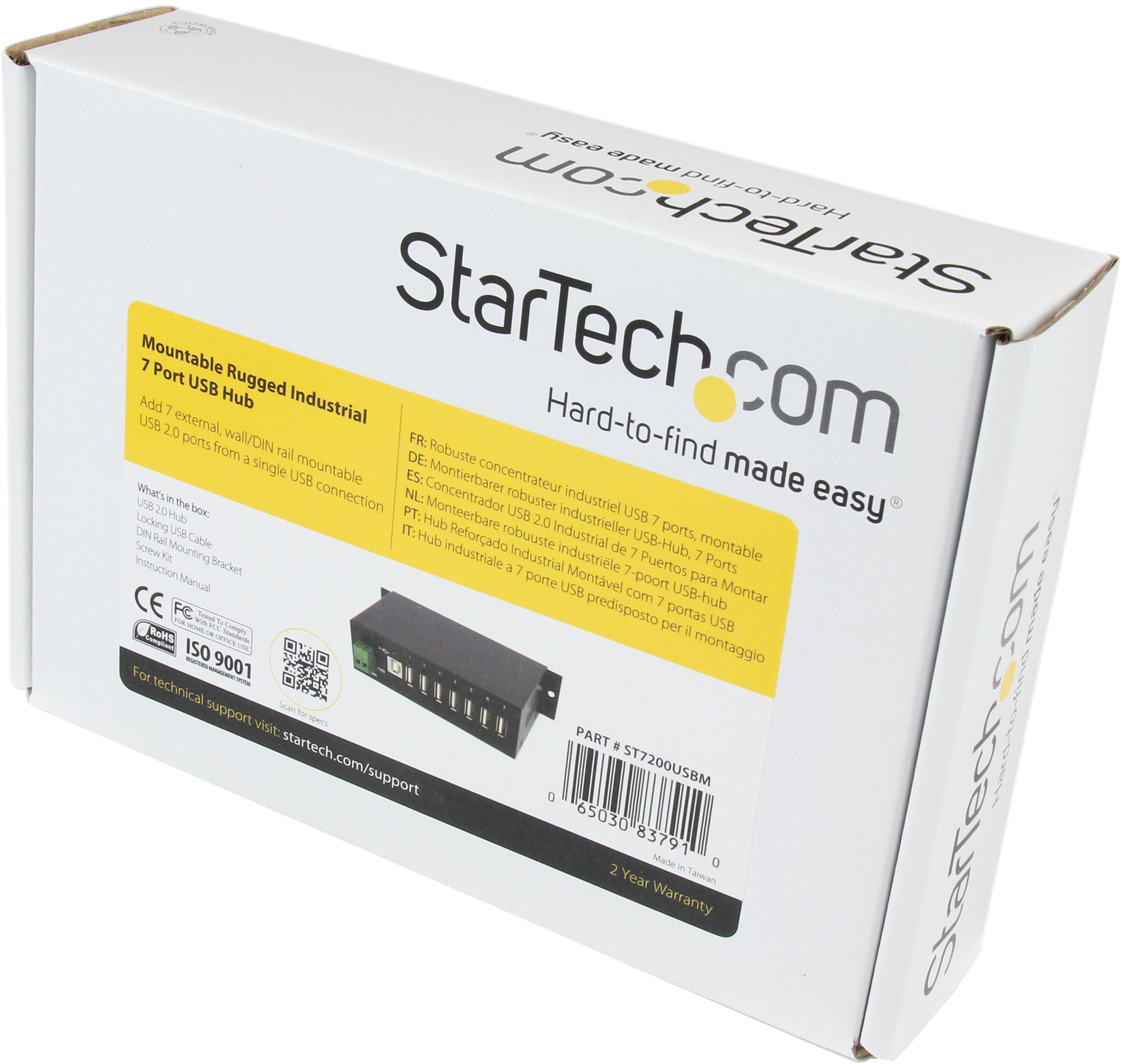 StarTech USB Hub 2.0 7-port Industrial