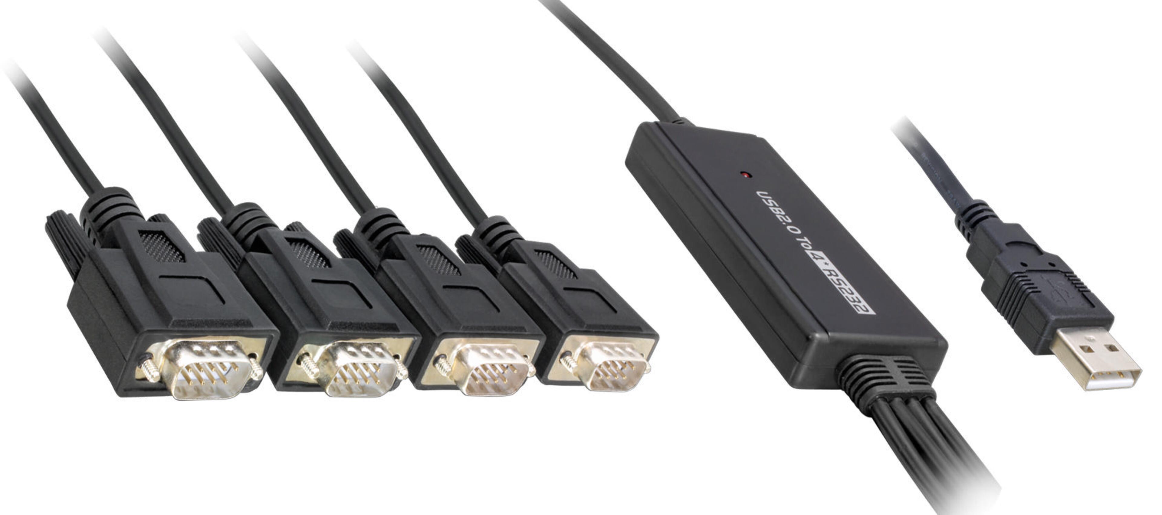 Adapter 4xDB9St (RS232)-USB TypASt